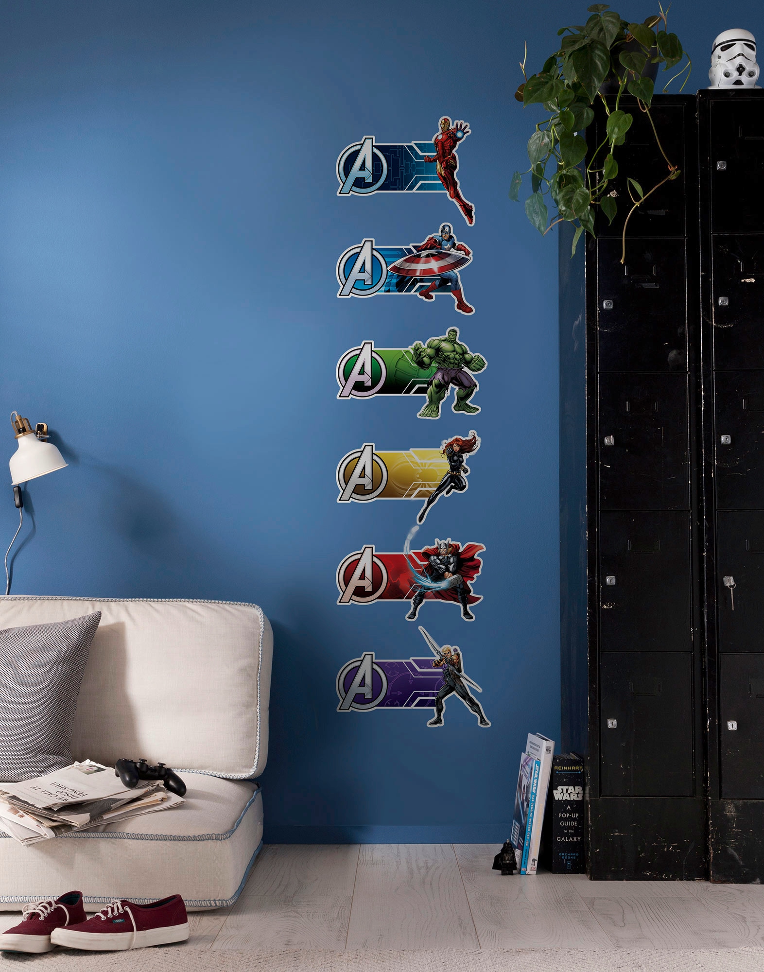 Komar Wandtattoo »Avengers Plates - Grösse 100 x 70 cm«, (7 St.), selbstklebend, Wandsticker, Kinderzimmer