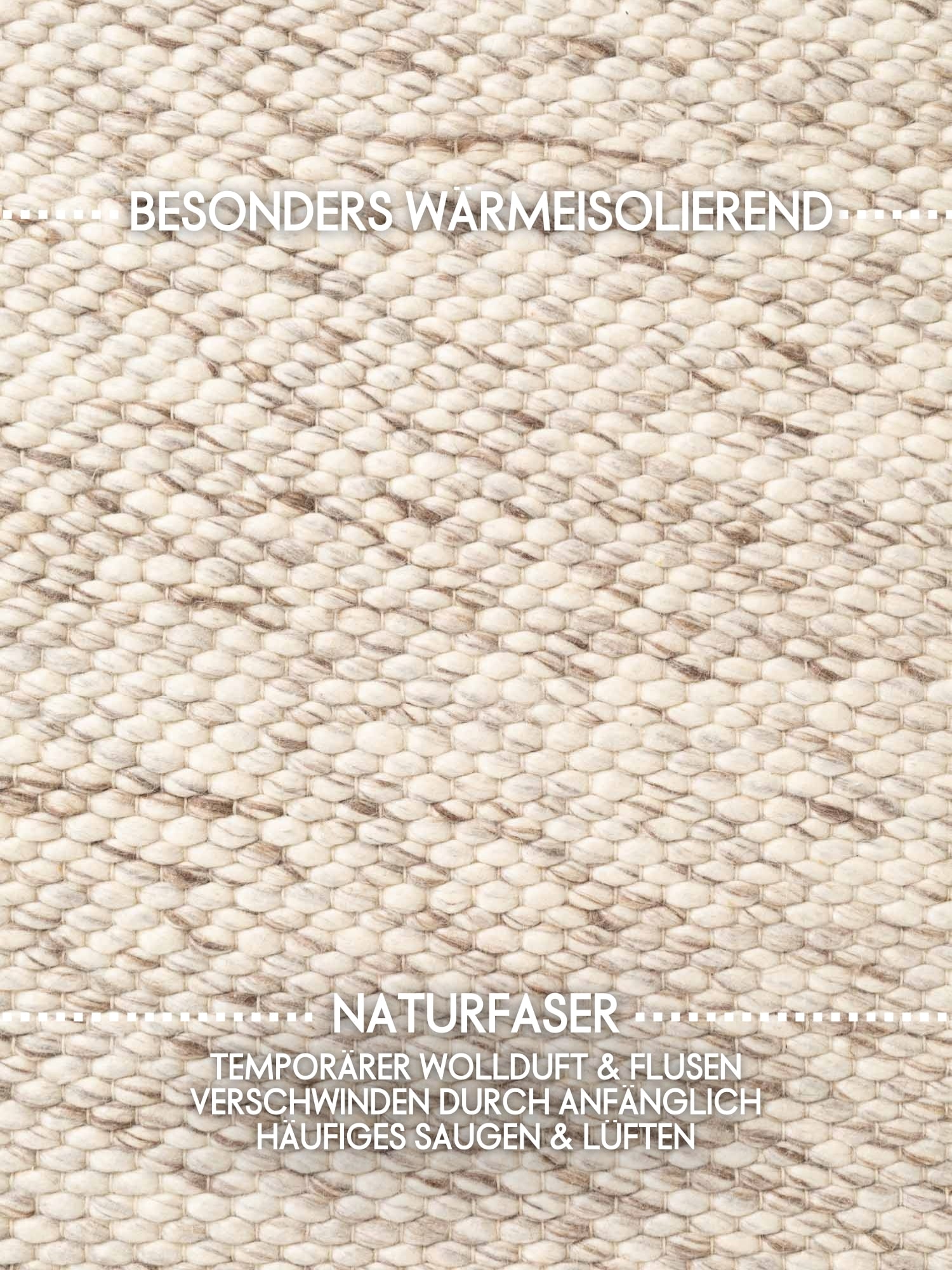 ELLE DECORATION Wollteppich »Beans« rechteckig 10 mm Höhe Handweb Teppich Wolle, Perlenstruktur, Wohnzimmer, Schlafzimmer, Flur