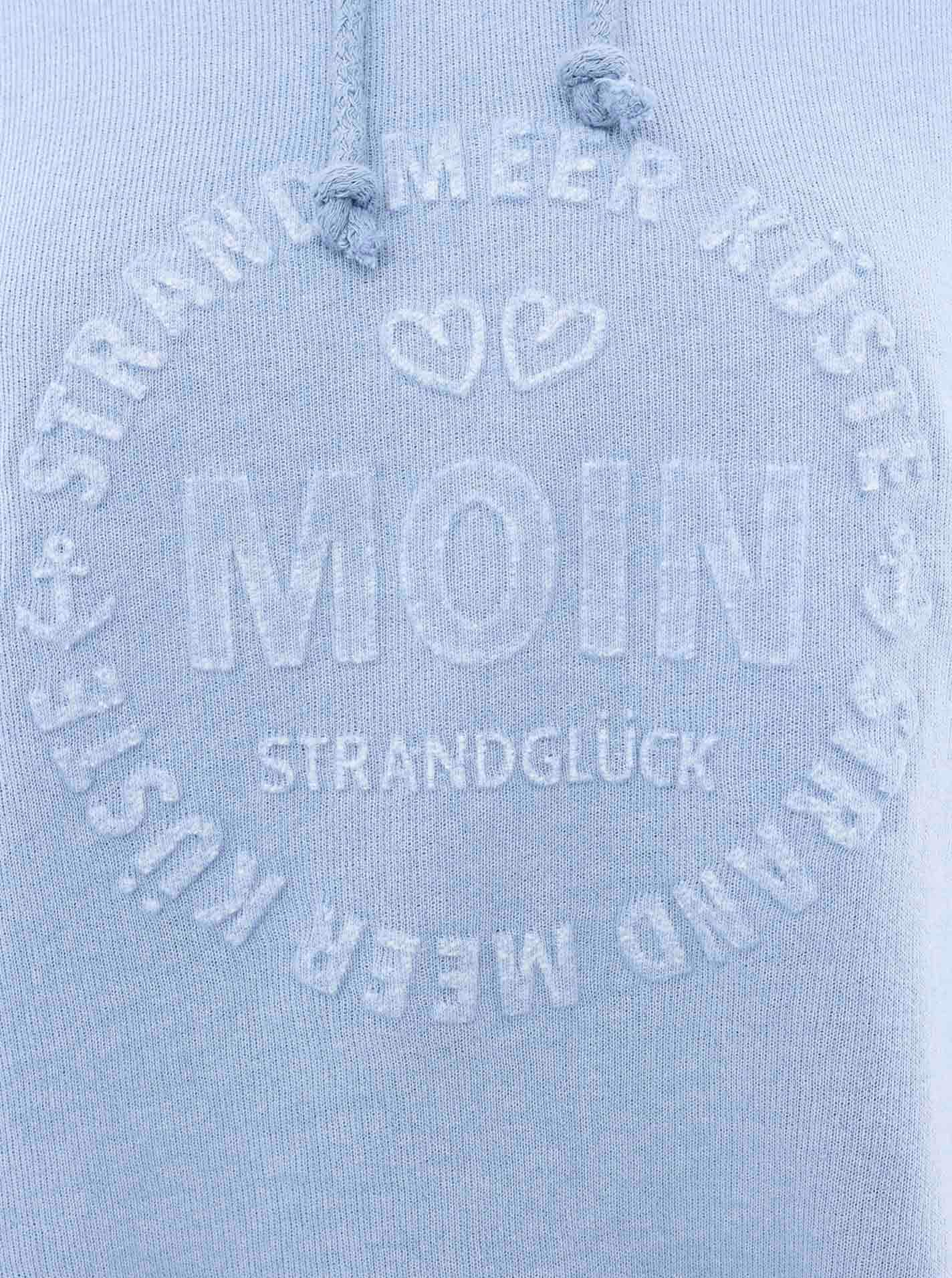 Zwillingsherz Hoodie »"Moin"«, Sweatshirt im Used-Look mit Kapuze und Stempeldruck