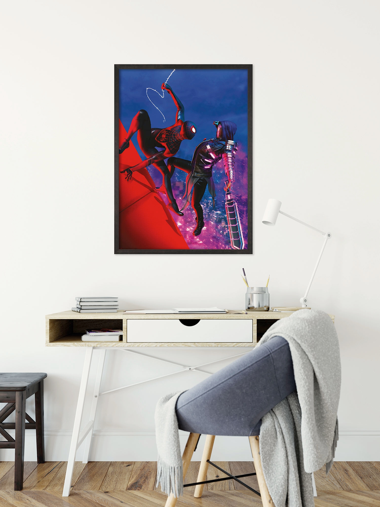 Image of Komar Wandbild "Marvel Spider-Man Fight" Disney Set, 1 Stk. tlg. 50 x 70 cm (Breite x Höhe) - Kinderzimmer, Dekoration