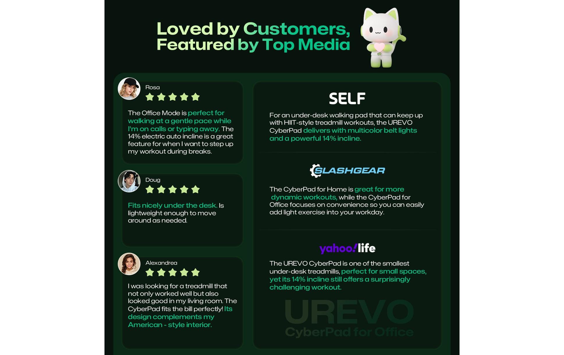   Laufband »Urevo CyberPad for Office Smart 2«