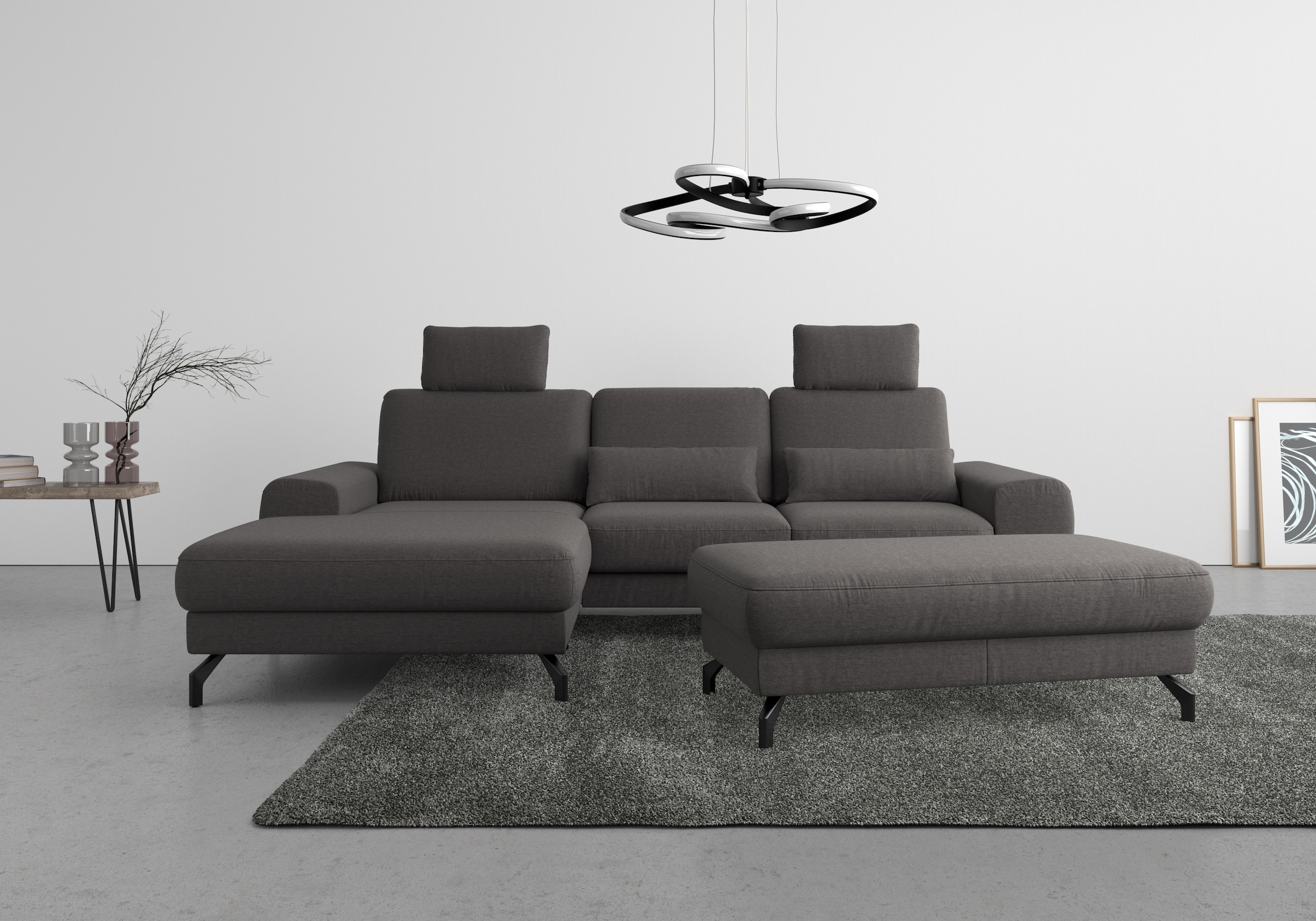 Image of sit&more Ecksofa "Cinturo L-Form" inklusive Sitztiefenverstellung und Federkern, Sitzhöhe 45 cm