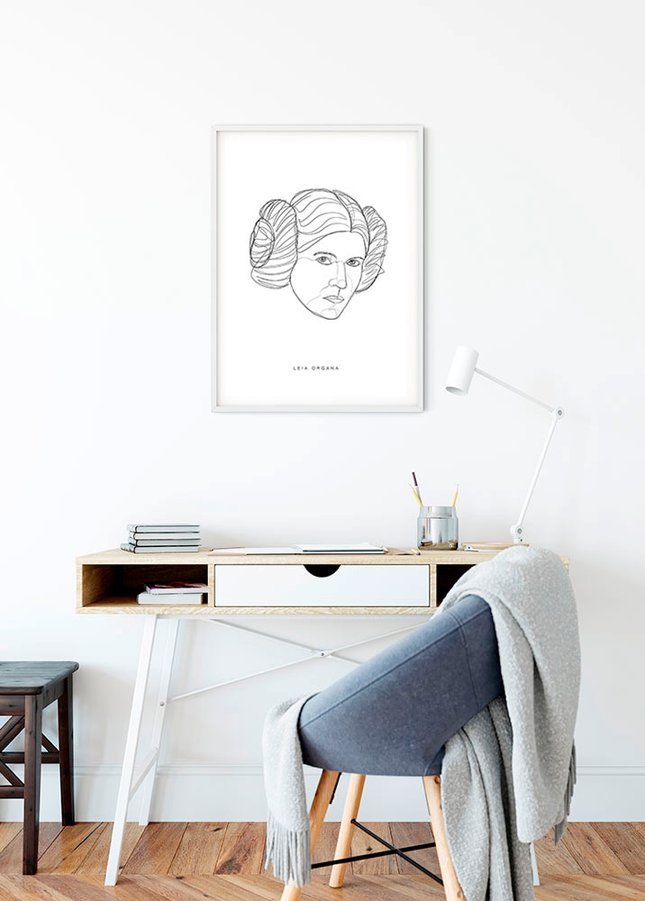 Komar Bild »Star Wars Classic Force Faces Leia«, Star Wars, (1 St.), Wandbild zur Dekoration im Kinderzimmer - ohne Rahmen