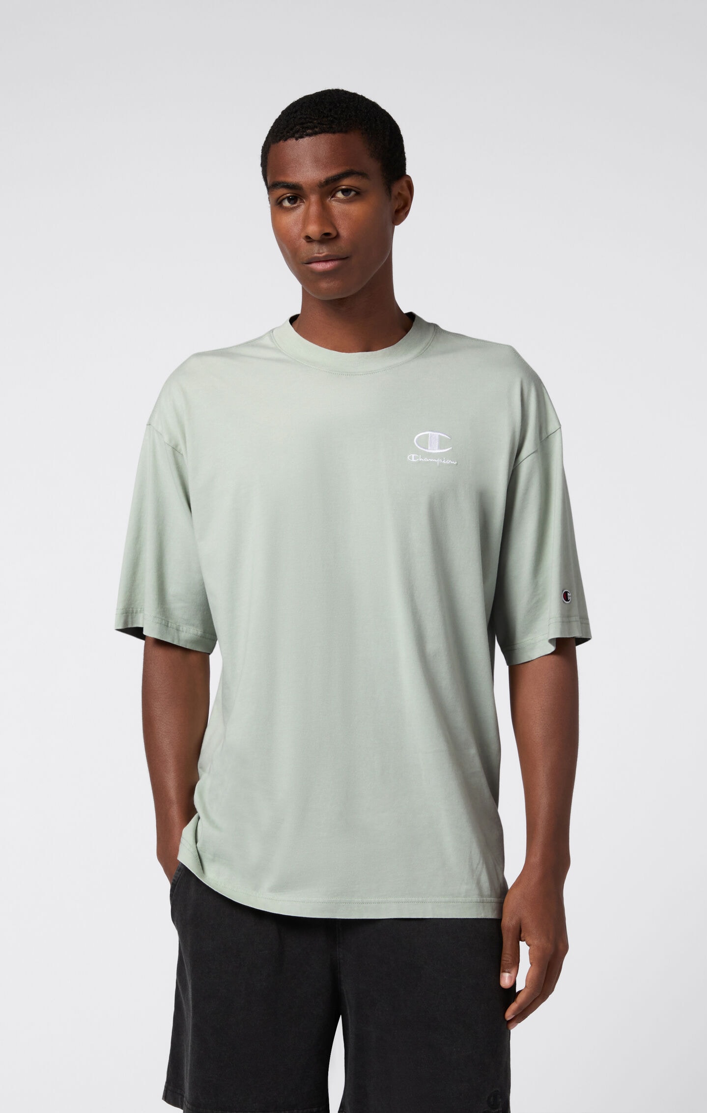 Image of Champion T-Shirt Kurzarm, mit Rundhalsausschnitt, aus Baumwolle, auch in grossen Grössen