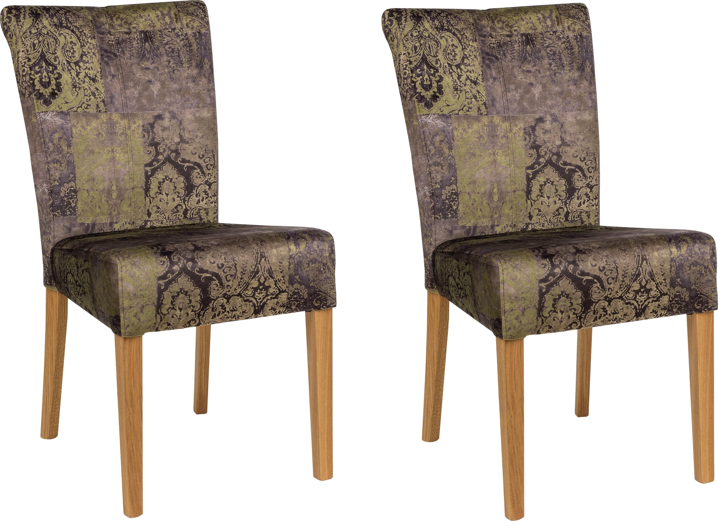 Image of Home affaire Polsterstuhl »Queen«, 6 St., Microfaser, Esszimmerstuhl mit modernem Vintage Druck bei Ackermann Versand Schweiz