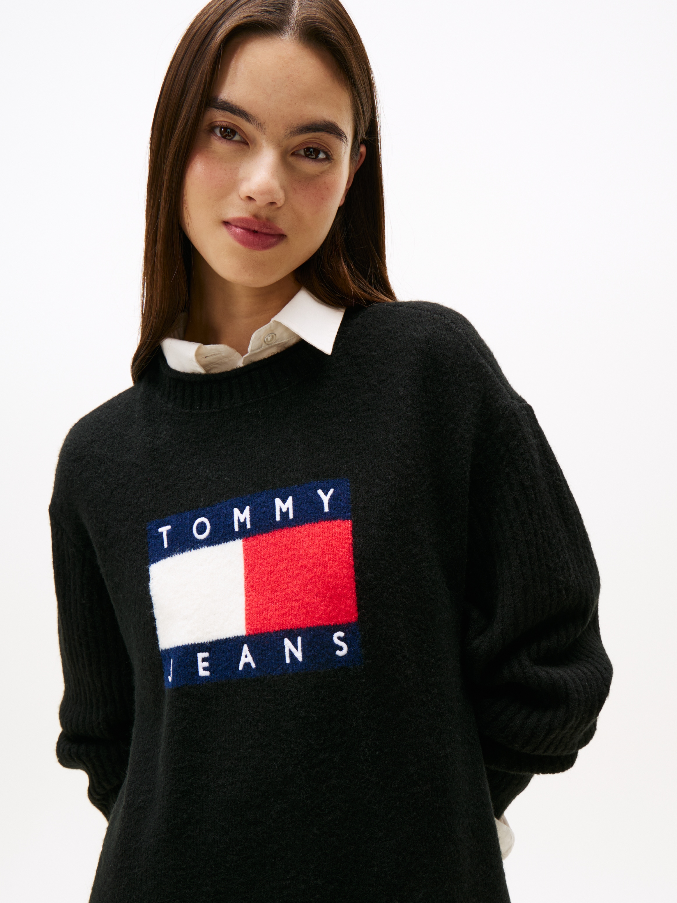 Tommy Jeans Strickkleid »TJW FLAG SWEATER DRESS EXT«