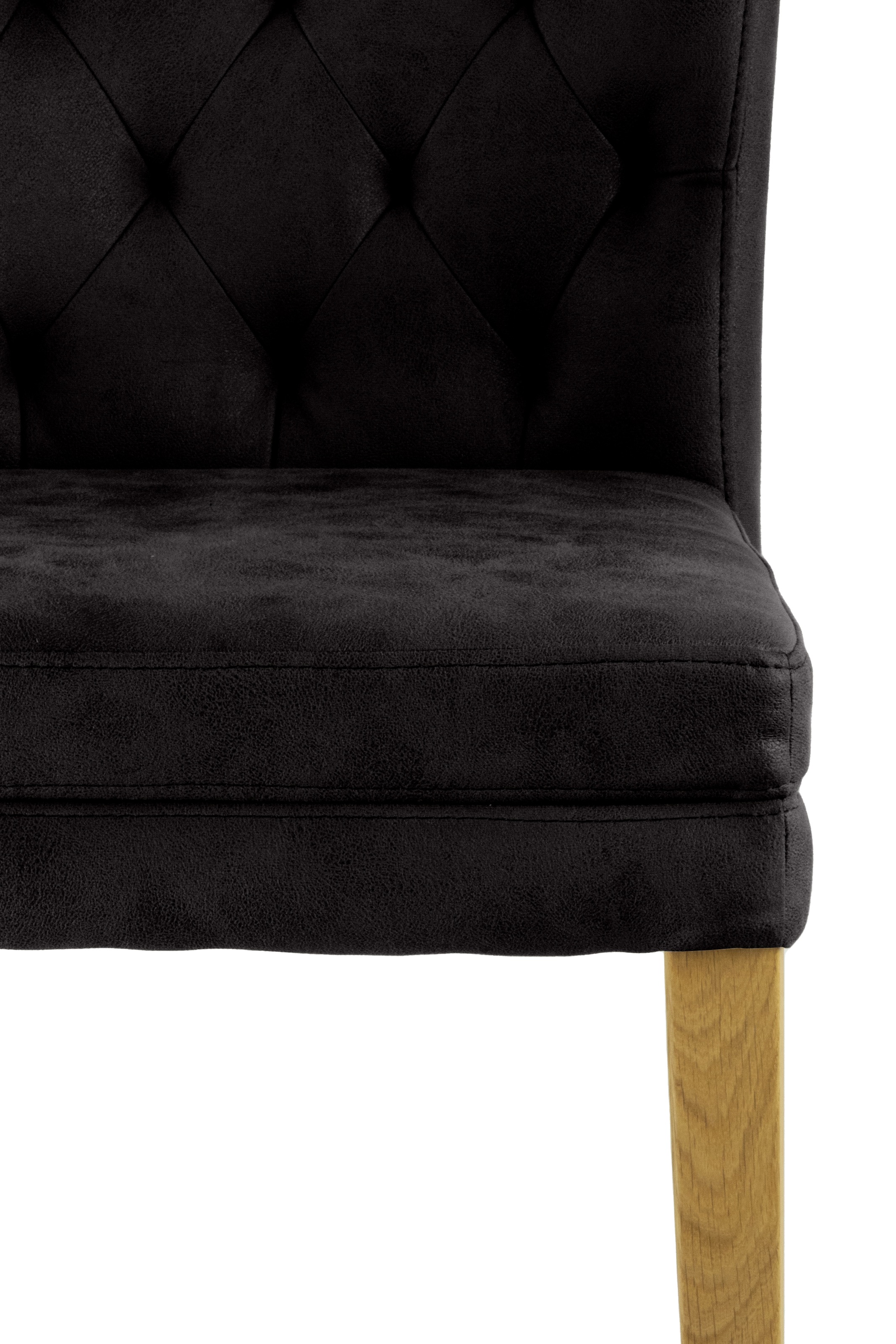 Home affaire 4-Fussstuhl »Colorado«, (Set), 2 St., Microfaser, bequeme Polsterung, Gestell Massivholz wenge oder eiche natur