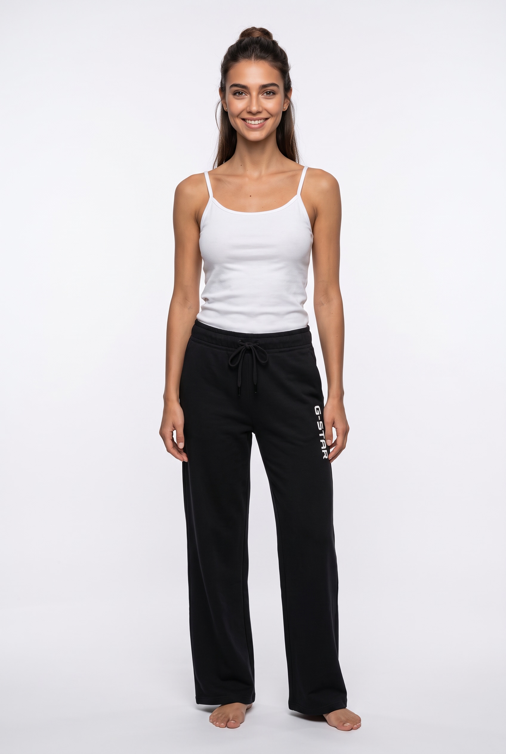 Image of G-STAR Schlafanzug "AMBRETTE, CAMI & WIDE LEG PANT" Set, 2 mit Label-Details, Baumwoll-Mix