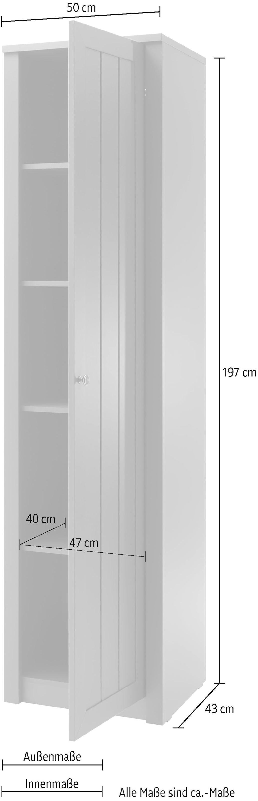 Home affaire Mehrzweckschrank »Askot«, Höhe 197 cm