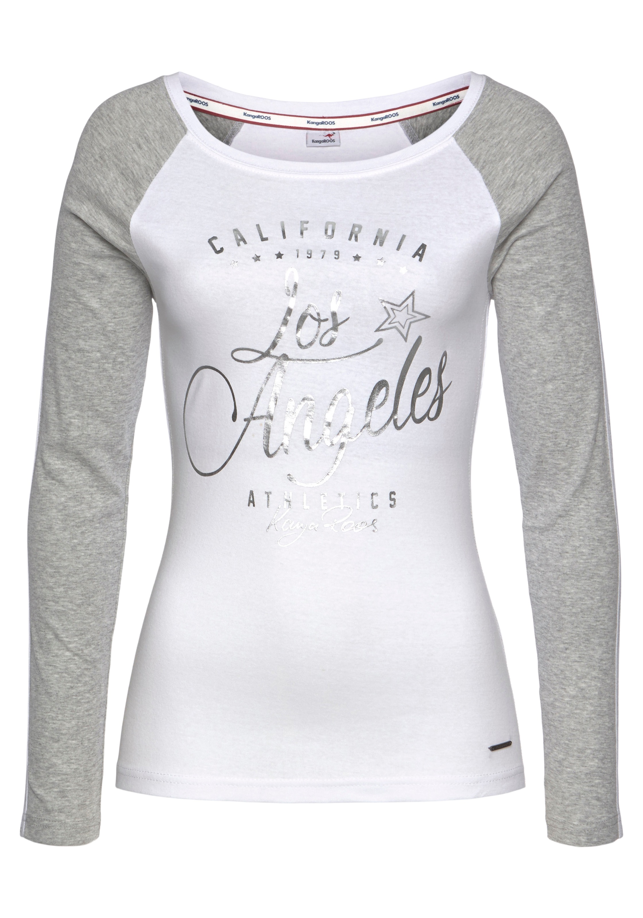 KangaROOS Longsleeve, mit Metallic-Print vorne