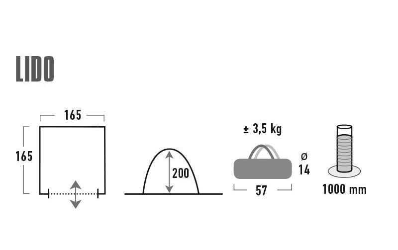 High Peak Kuppelzelt »Lido«