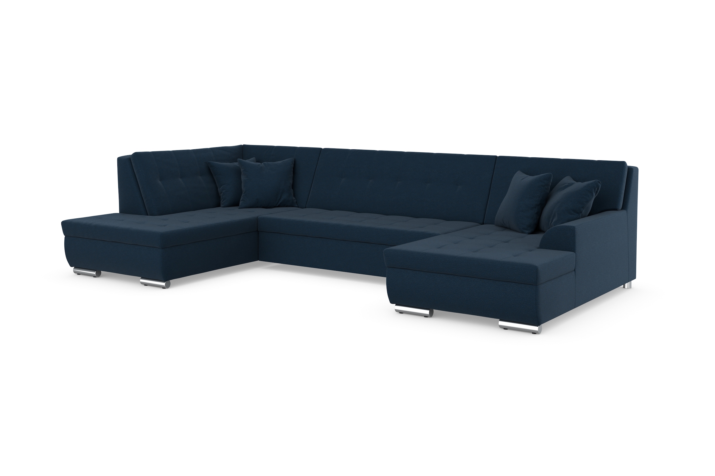 DOMO collection Paysage de salon »Treviso incl. Zierkissen, moderne Steppung, XXL: B/T/H: 364/201/83 cm« wahlweise mit Bettfunktion, in vielen Bezugsarten auch in Cord  U-Form