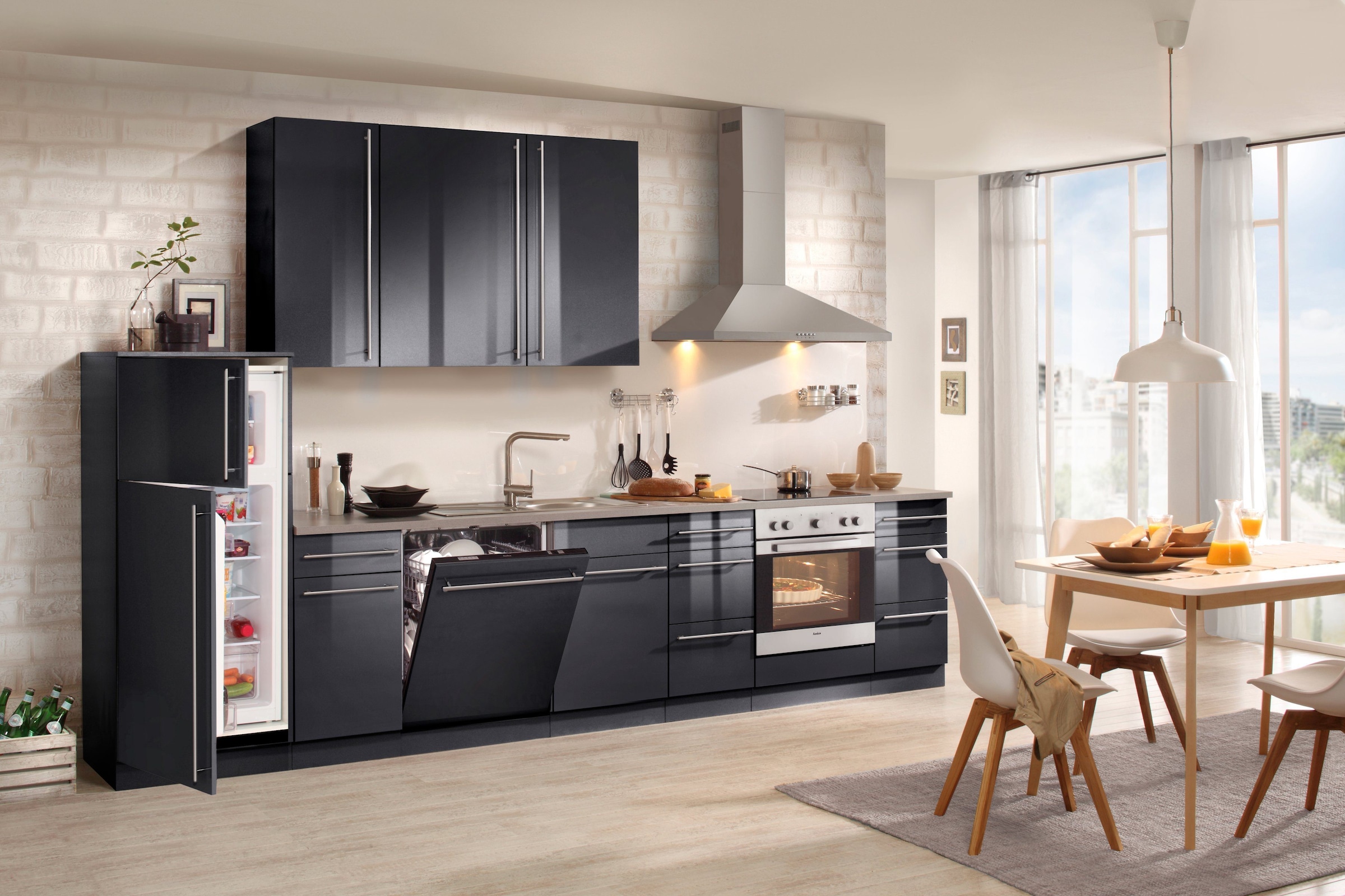 wiho Küchen Spülenschrank »Chicago« 110 cm breit, inkl. Tür/Sockel für Geschirrspüler