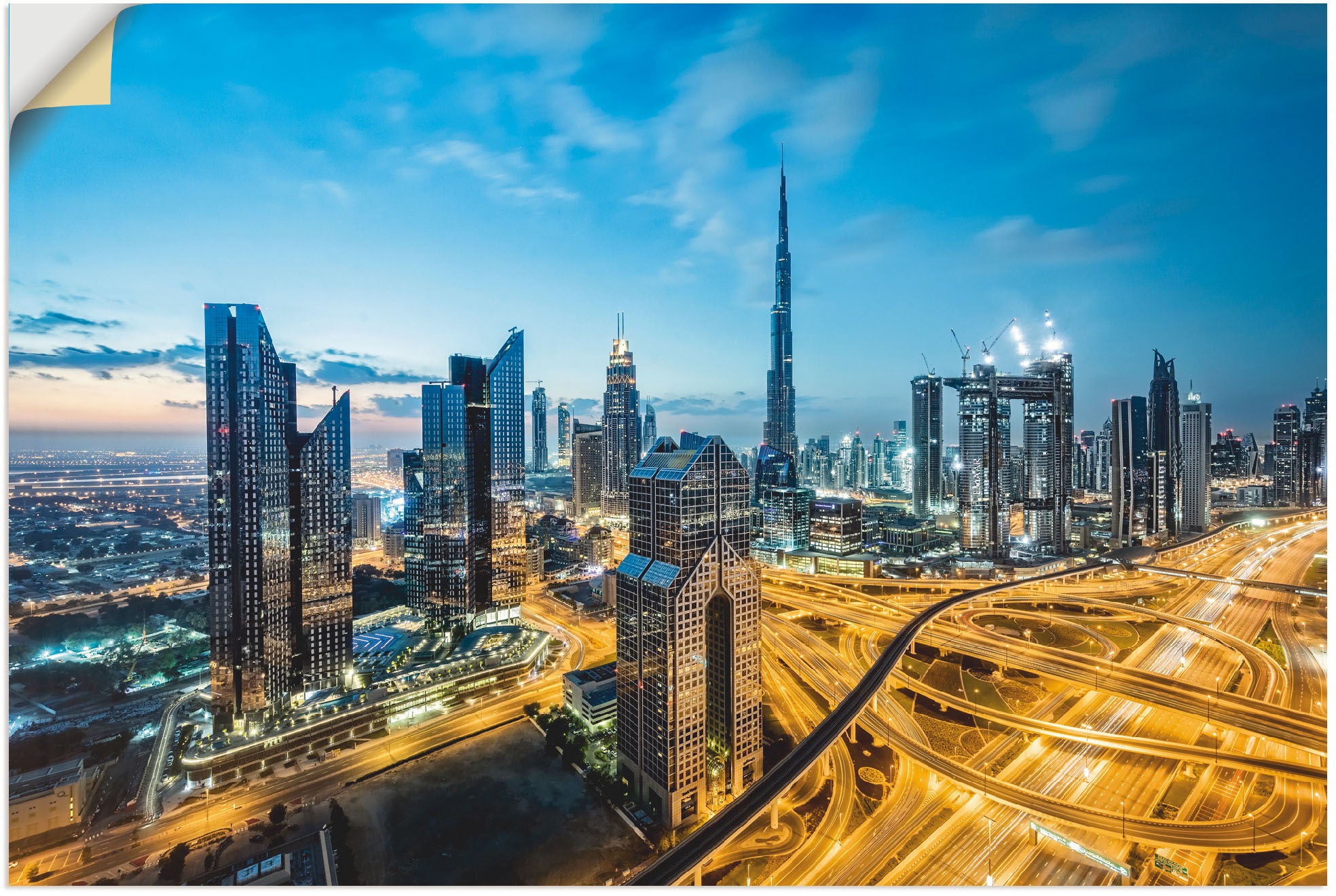 Image of Artland Wandbild »Dubai«, Bilder von Asien, (1 St.), in vielen Grössen & Produktarten - Alubild / Outdoorbild für den Aussenbereich, Leinwandbild, Poster, Wandaufkleber / Wandtattoo auch für Badezimmer geeignet bei Ackermann Versand Schweiz