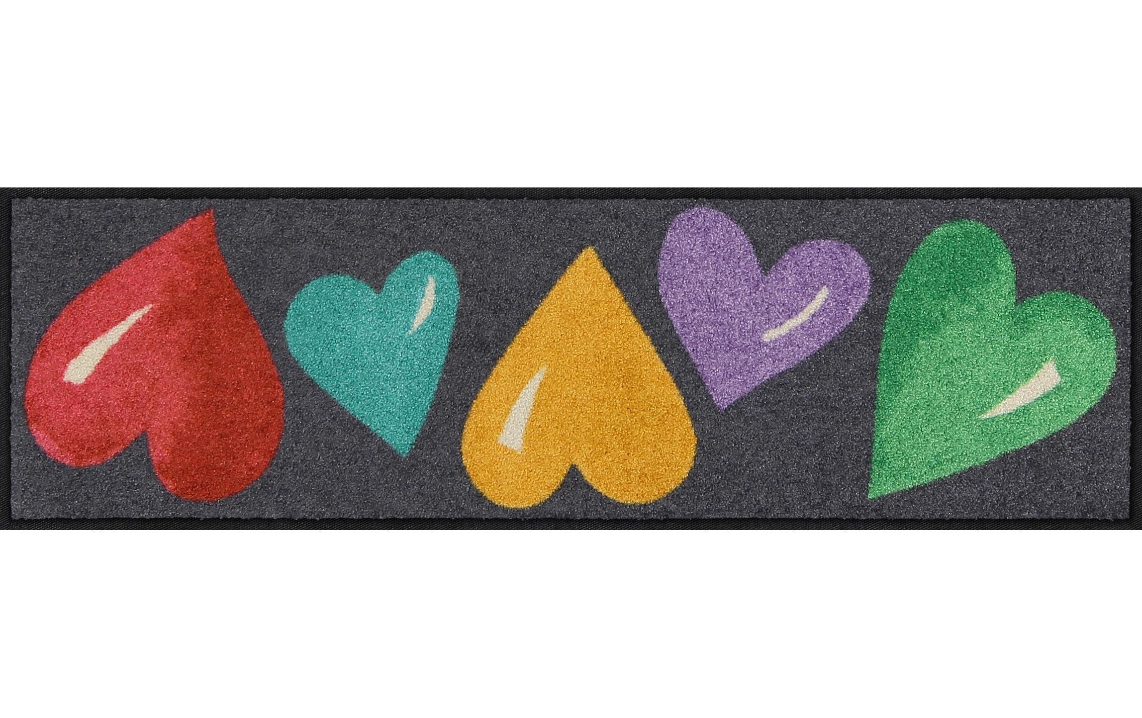 Image of Fussmatte "Salonlöwe Fussmatte Big Hearts Colorful"