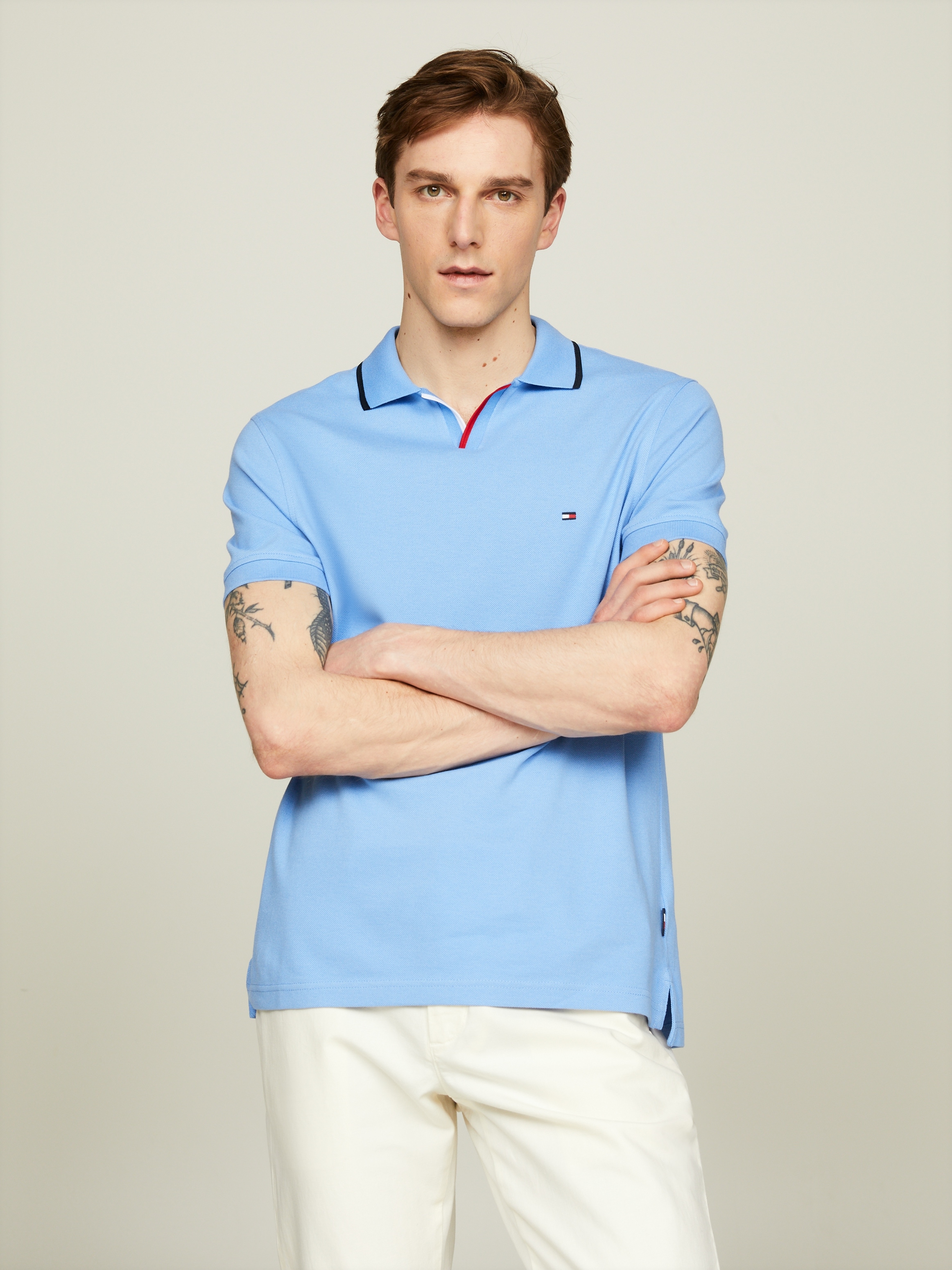 Tommy Hilfiger Poloshirt »RWB TIPPED V COLLAR REG POLO«