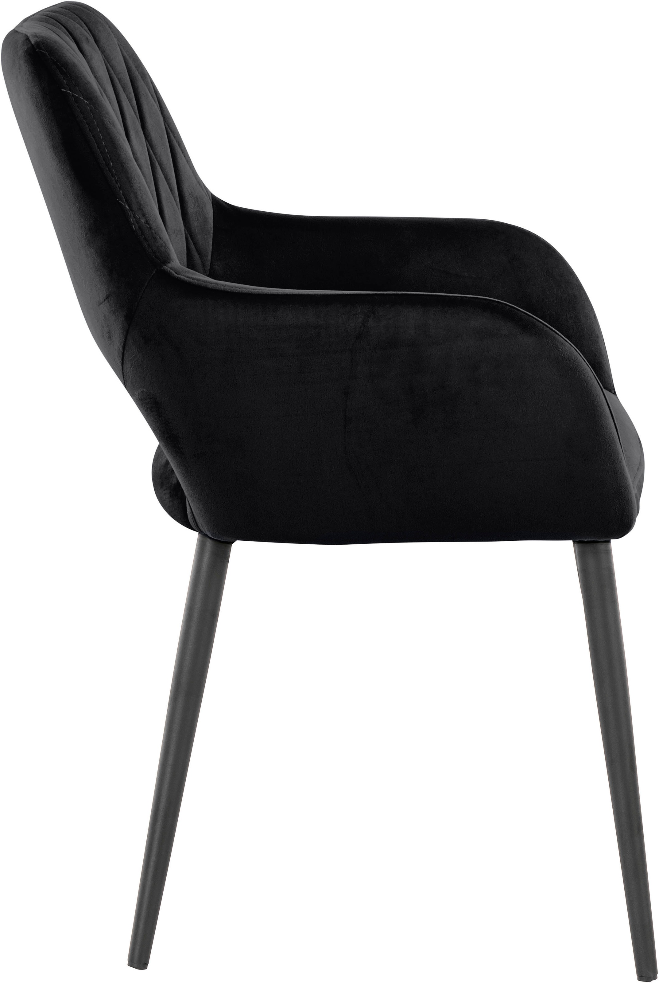 Leonique Esszimmerstuhl »Franca«, (Set), 2 St., Veloursstoff, Sitz in Samtvelours, Rückenlehne mit Rautensteppung, Sitzhöhe 48 cm