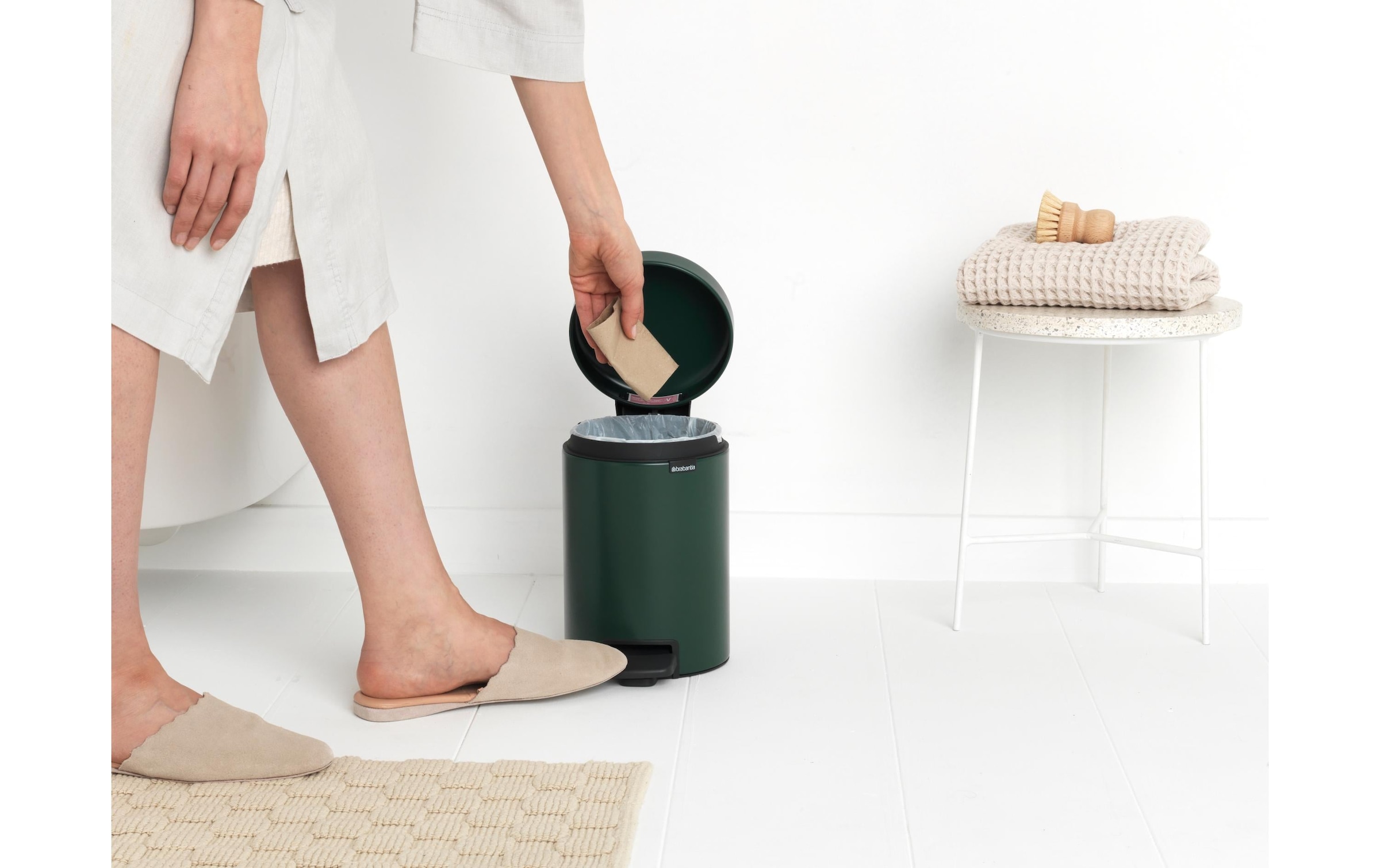 Brabantia Kosmetikeimer »NewIcon 3 l, Dunkelgrün«, 1 Behälter