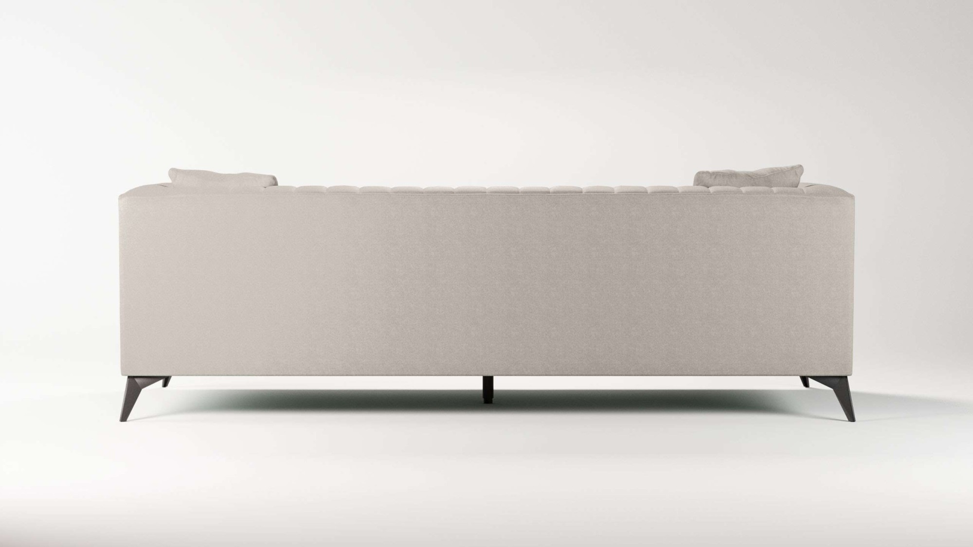 Places of Style 4-Sitzer »MATTHEW elegantes Designsofa, Masse B/T/H: 231/86/74 cm«, XXL, Steppung im Rücken, lose Sitzkissen, incl 2. Zierkissen