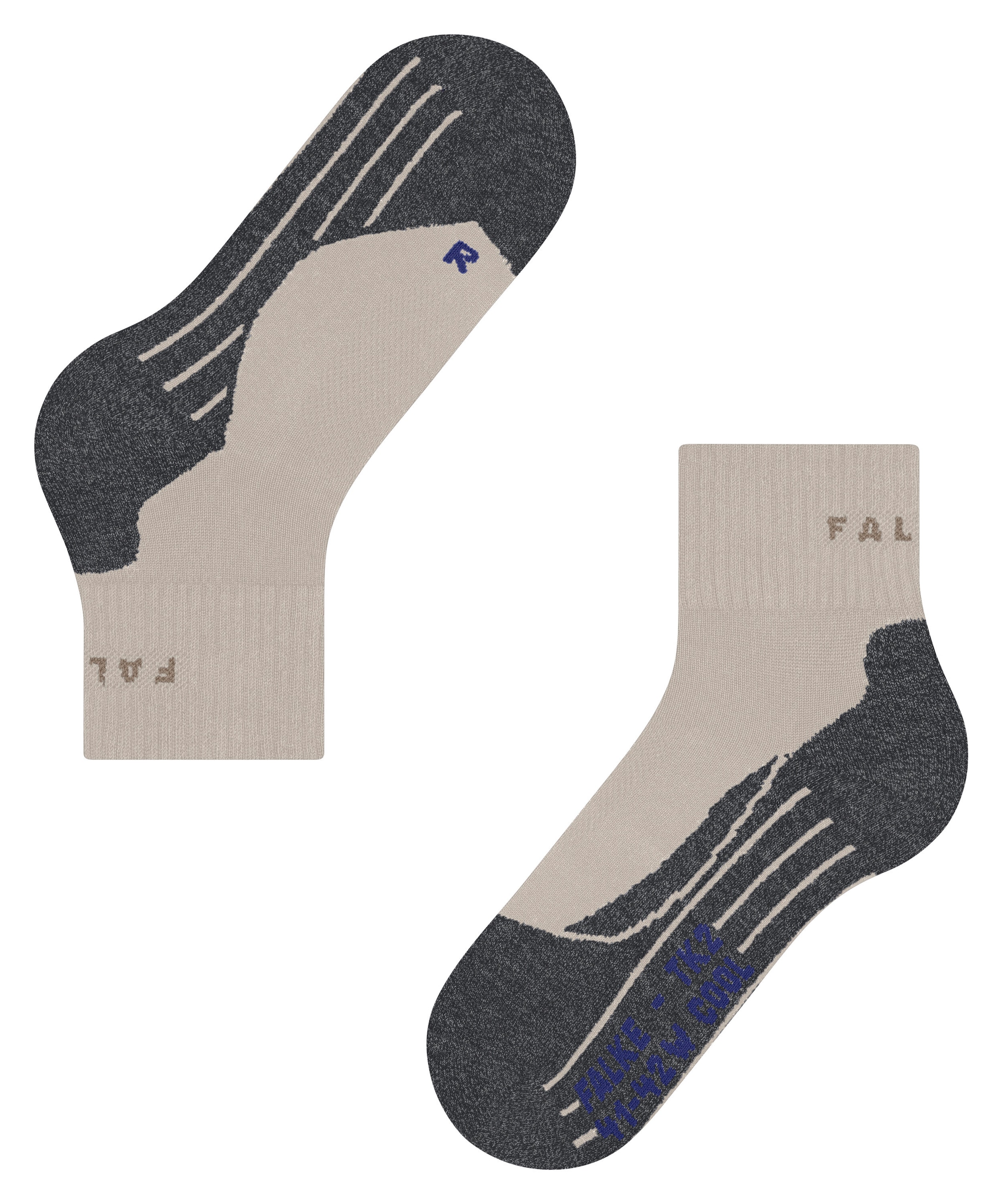 FALKE Chaussettes de randonnée »TK2 Explore Cool Short« longue jusqu'à la cheville, pour adultes, avec Lyocell, respirant