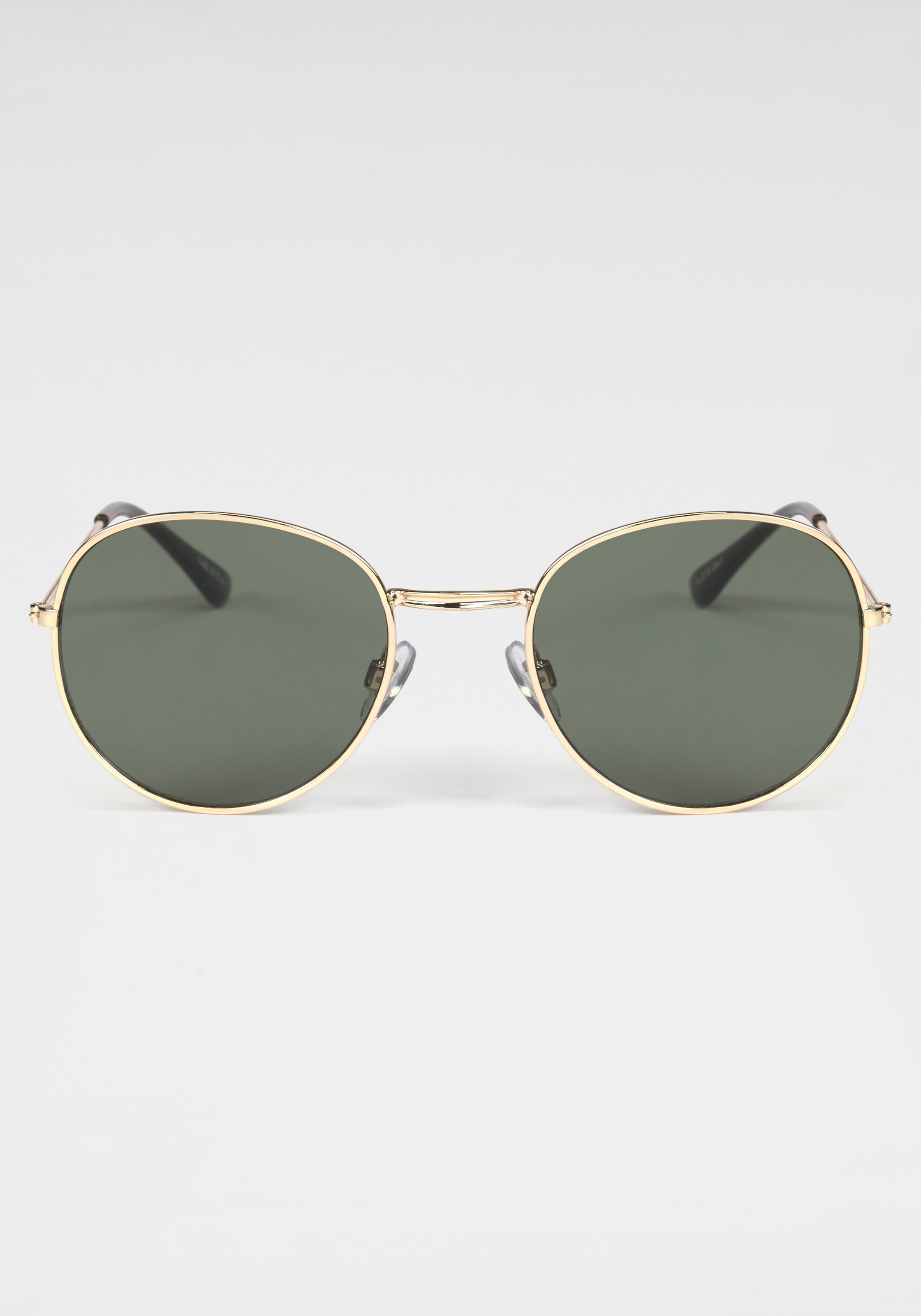BASEFIELD Sonnenbrille, Klassische runde Metall-Sonnenbrille in goldfarben