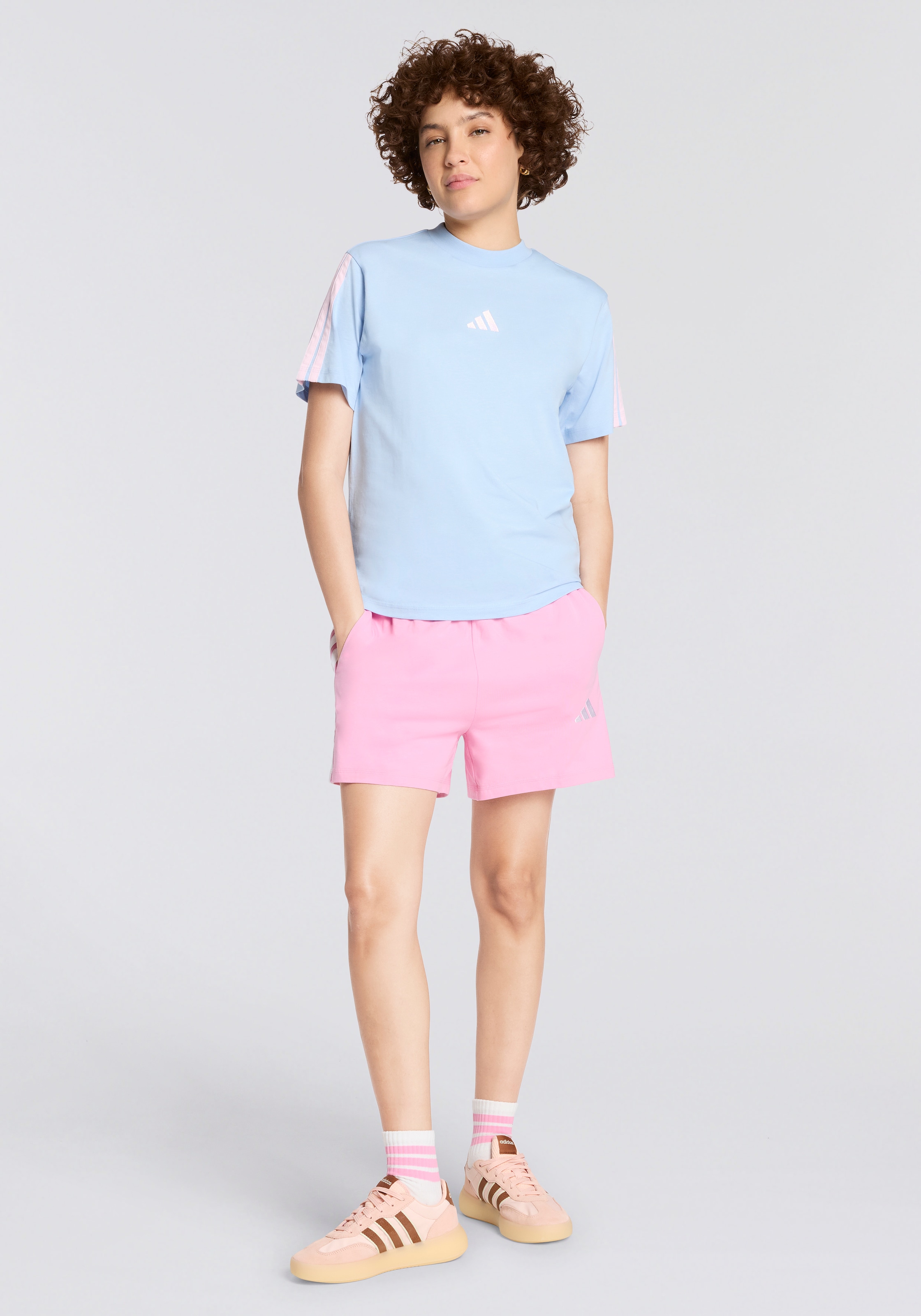 Image of adidas Sportswear Shorts "ESSENTIALS 3-STREIFEN COTTON"