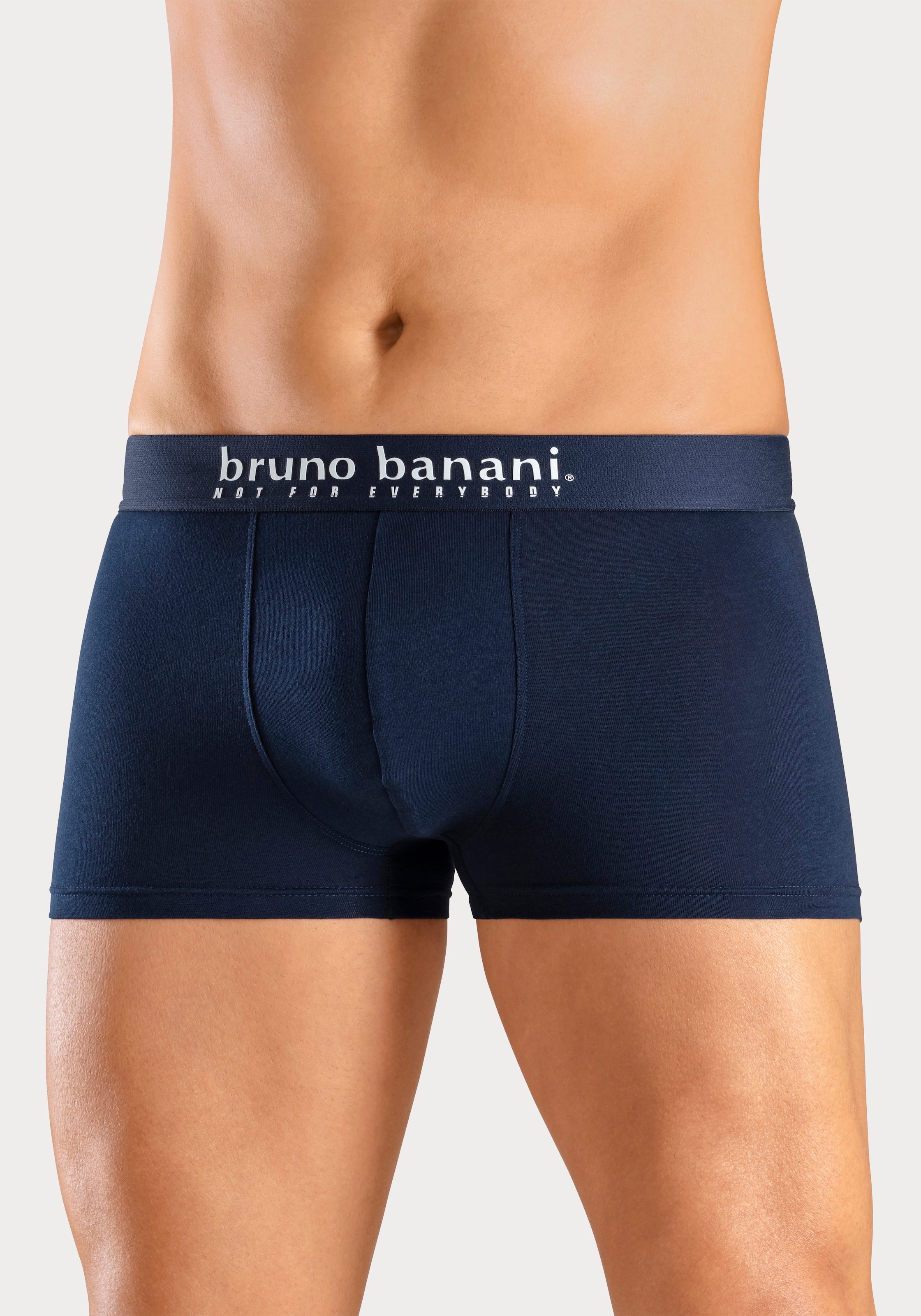 Bruno Banani Boxer »Boxershorts für Herren« Packung, 4er-Pack, 4 Stk. mit Palmendruck und unifarben aus Baumwollmischung