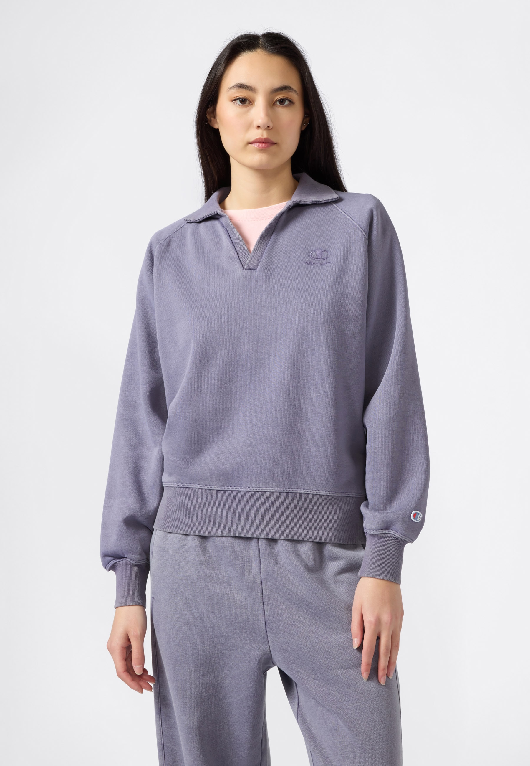 Image of Champion Sweatshirt "ICONS Wash Polo Neck Sweatshirt"