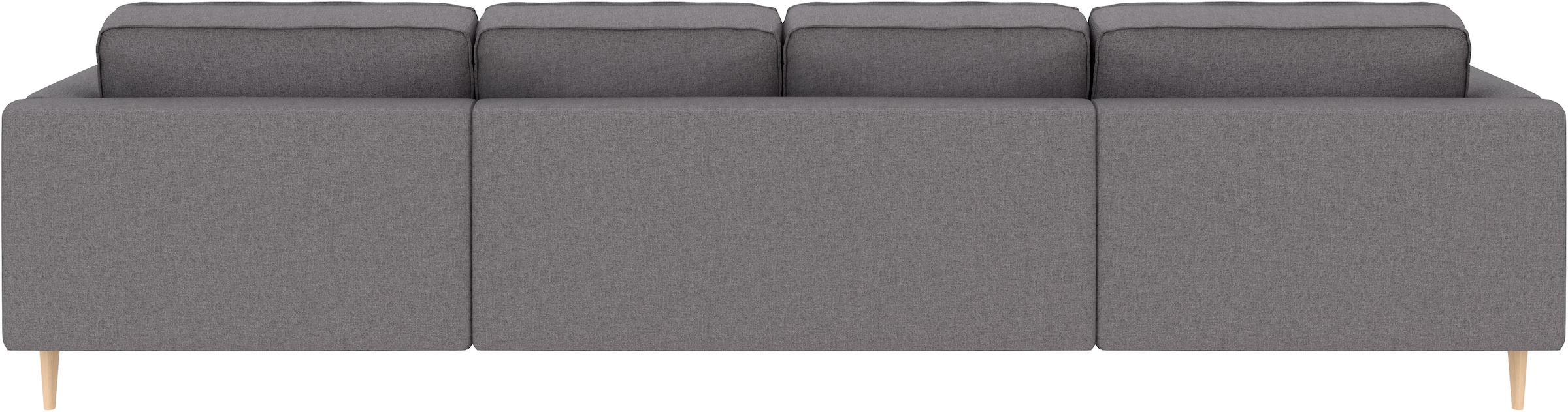 Home affaire Wohnlandschaft »Booster, whlw. mit Schlaffunktion & Bettkasten, Fuss Buche lackiert« Sofa in U-Form, Breite 305 cm, in Cord oder Struktur