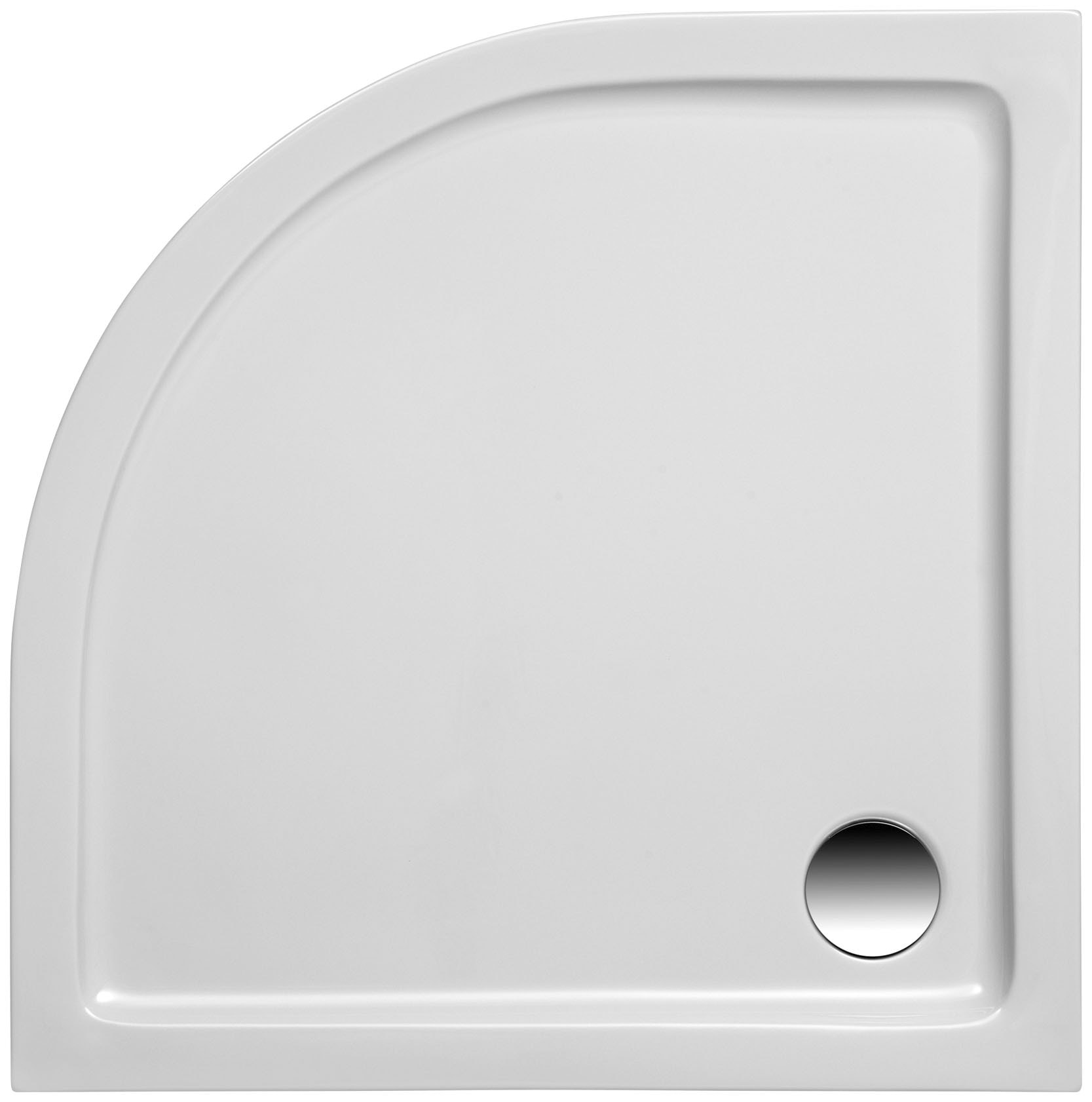 OTTOFOND Receveur de douche Ensemble,  90x90 cm, avec receveur, garniture de vidange et bande d'étanchéité pour joints