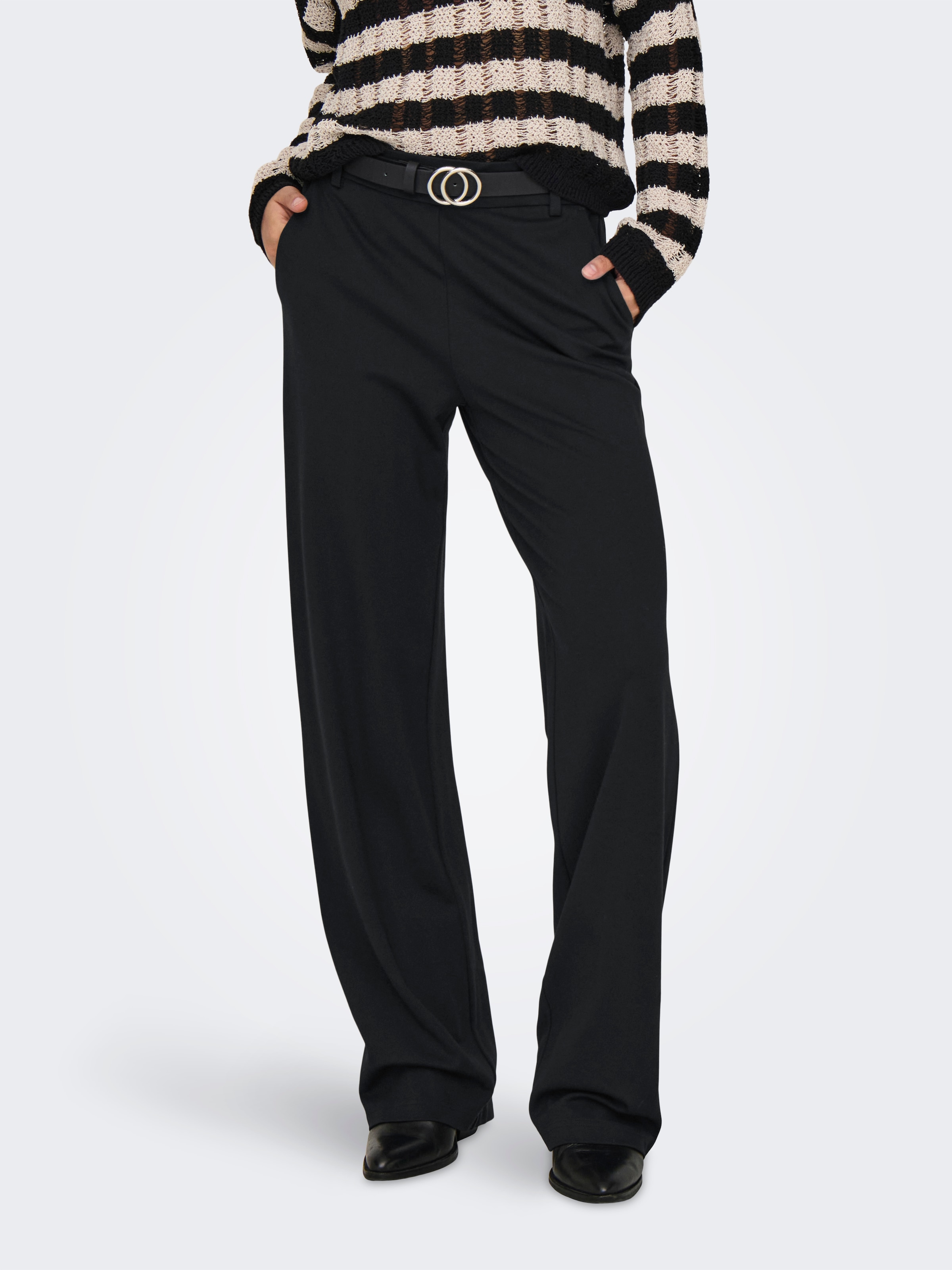 Image of ONLY Anzughose "ONLPOPTRASH LIFE MW STRAIGHT PANT PNT" Viskosemischung