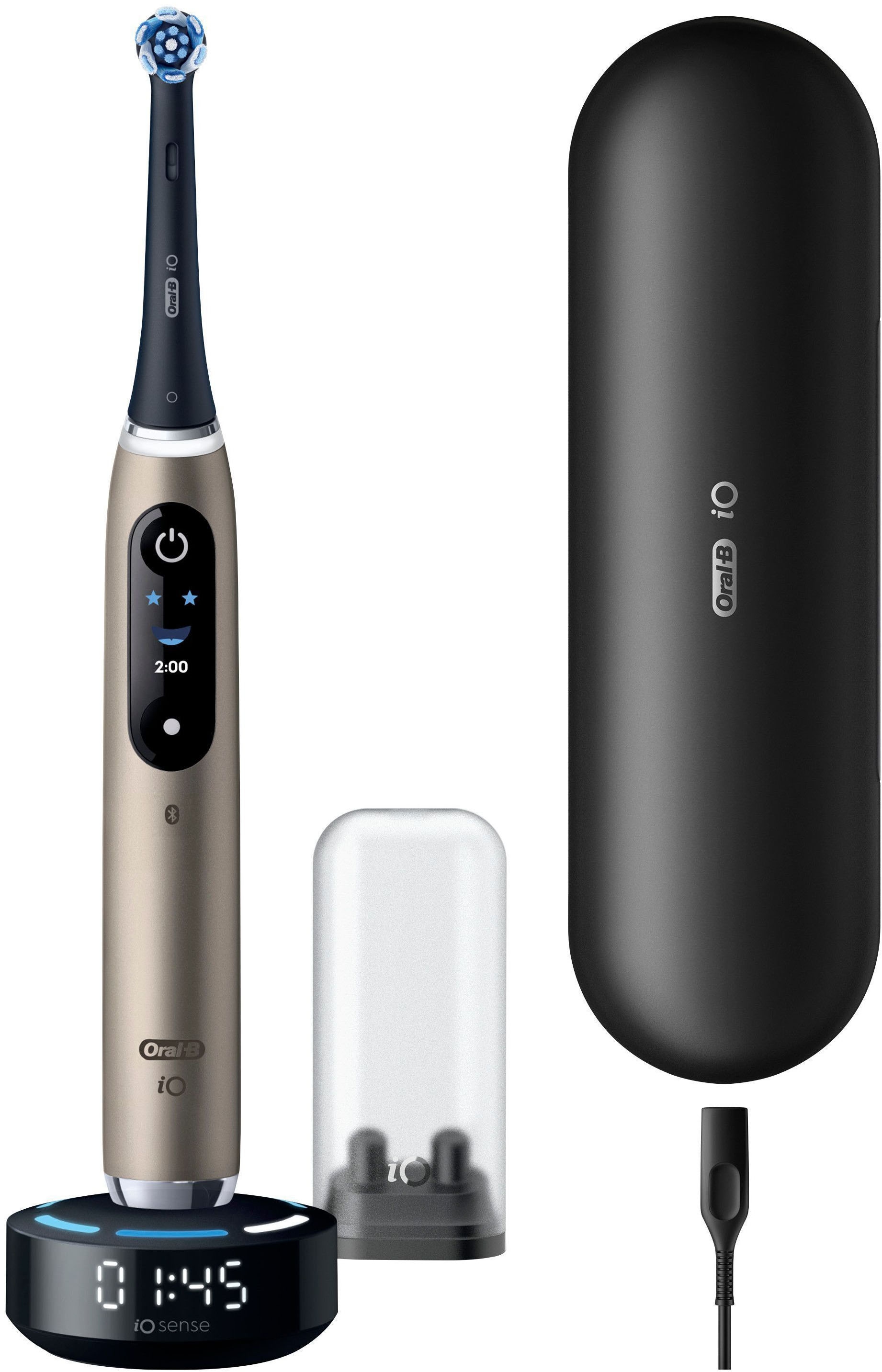 Oral-B Brosse à dents électrique »iO Series 10« 1 cuis Aufsteckbürsten incl. 1 brosse à fixer, station de charge rapide iO Sense, étui de voyage pour charge