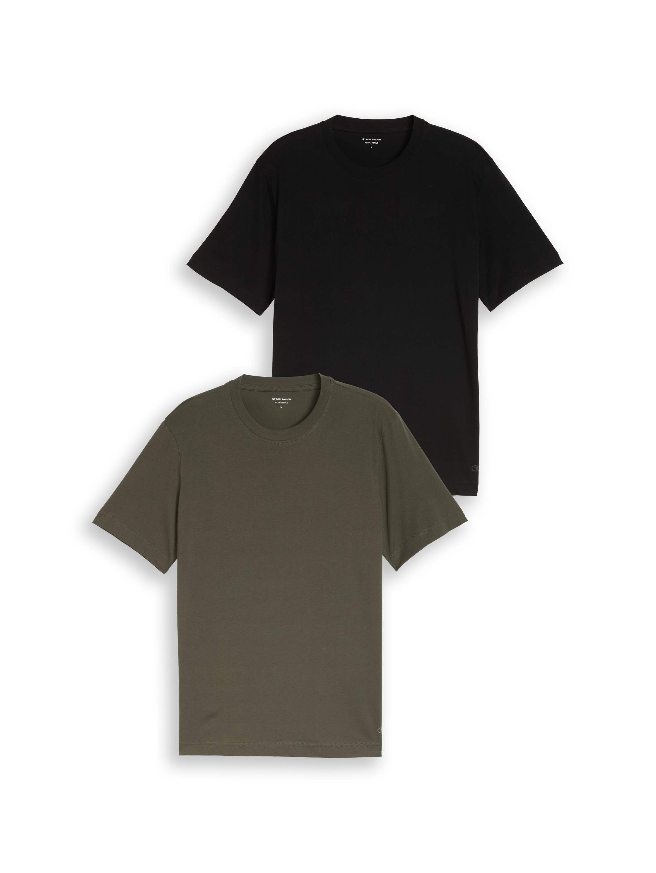 Image of TOM TAILOR T-Shirt "Regular" Packung, 2 mit Logo Print