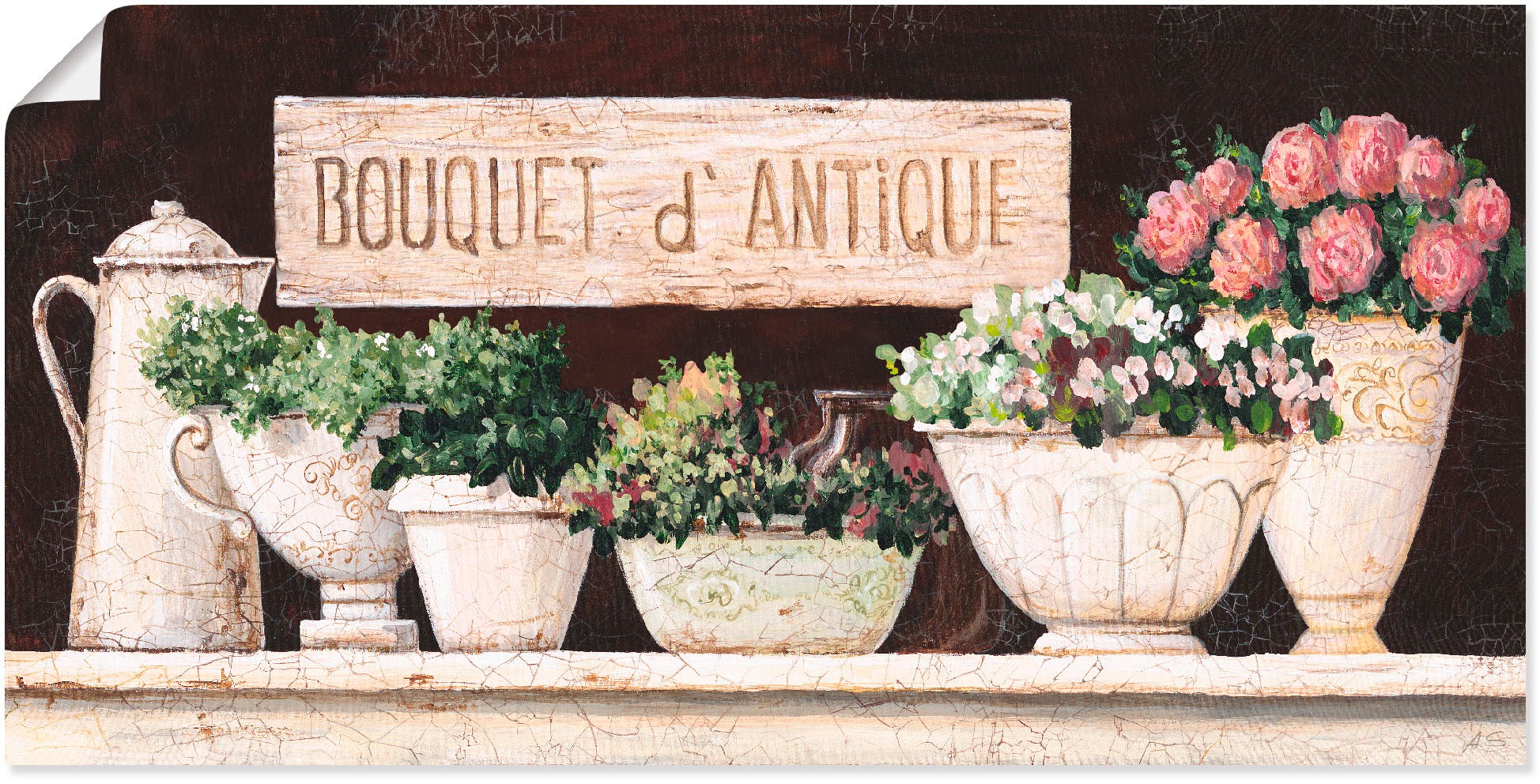 Image of Artland Wandbild »Antike Sträusse«, Vasen & Töpfe, (1 St.), in vielen Grössen & Produktarten - Alubild / Outdoorbild für den Aussenbereich, Leinwandbild, Poster, Wandaufkleber / Wandtattoo auch für Badezimmer geeignet bei Ackermann Versand Schweiz