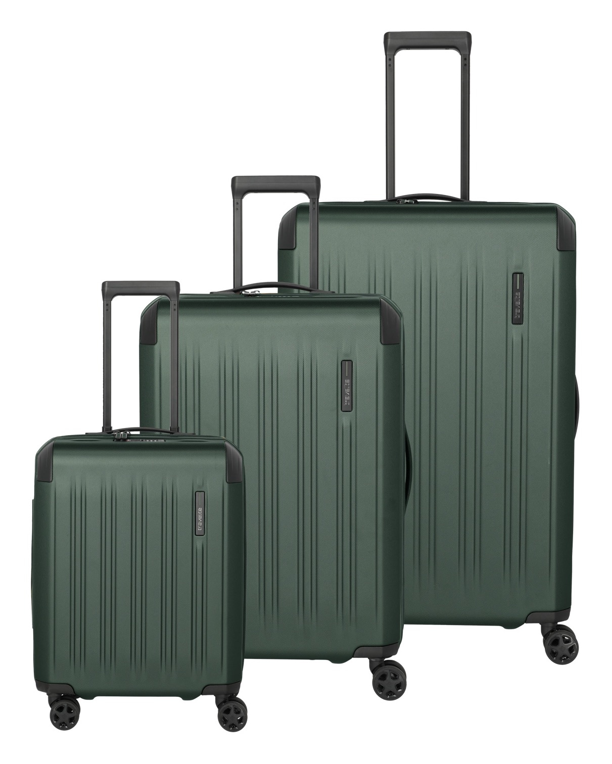 travelite Kit trolley »DYNAMIIC 3-teilig Hartschale« coque rigide ABS et extension de volume