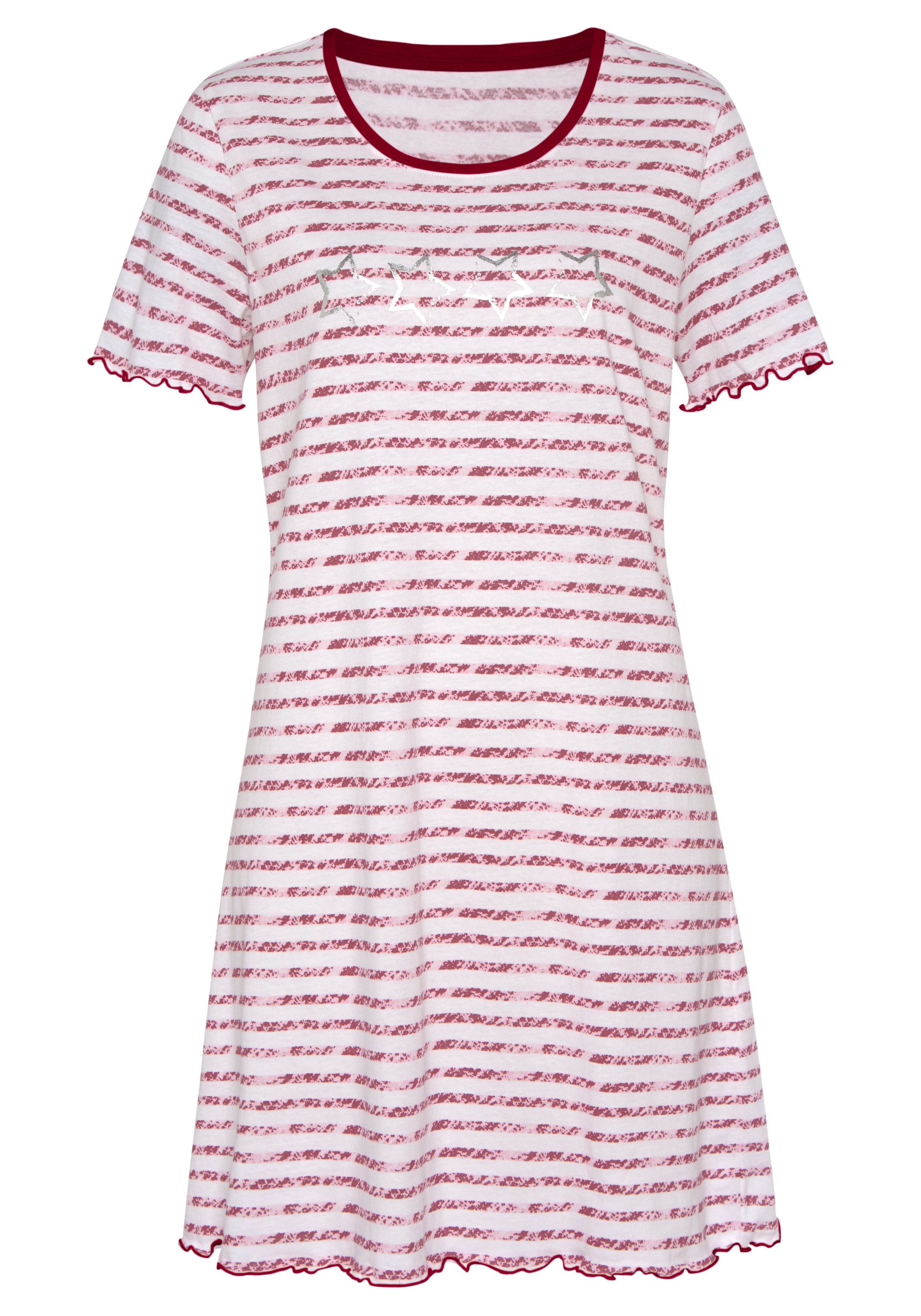 Vivance Dreams Sleepshirt 1-teilig,  mit Kräuselsaum