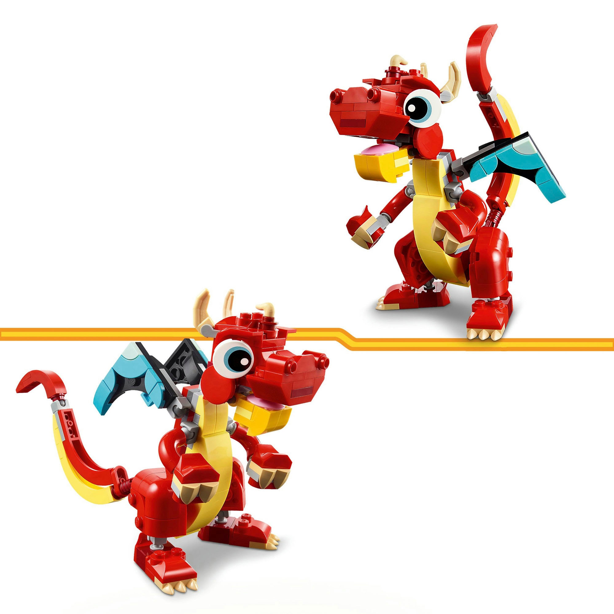 LEGO® Konstruktionsspielsteine »Roter Drache (31145), LEGO Creator 3in1« Made in Europe