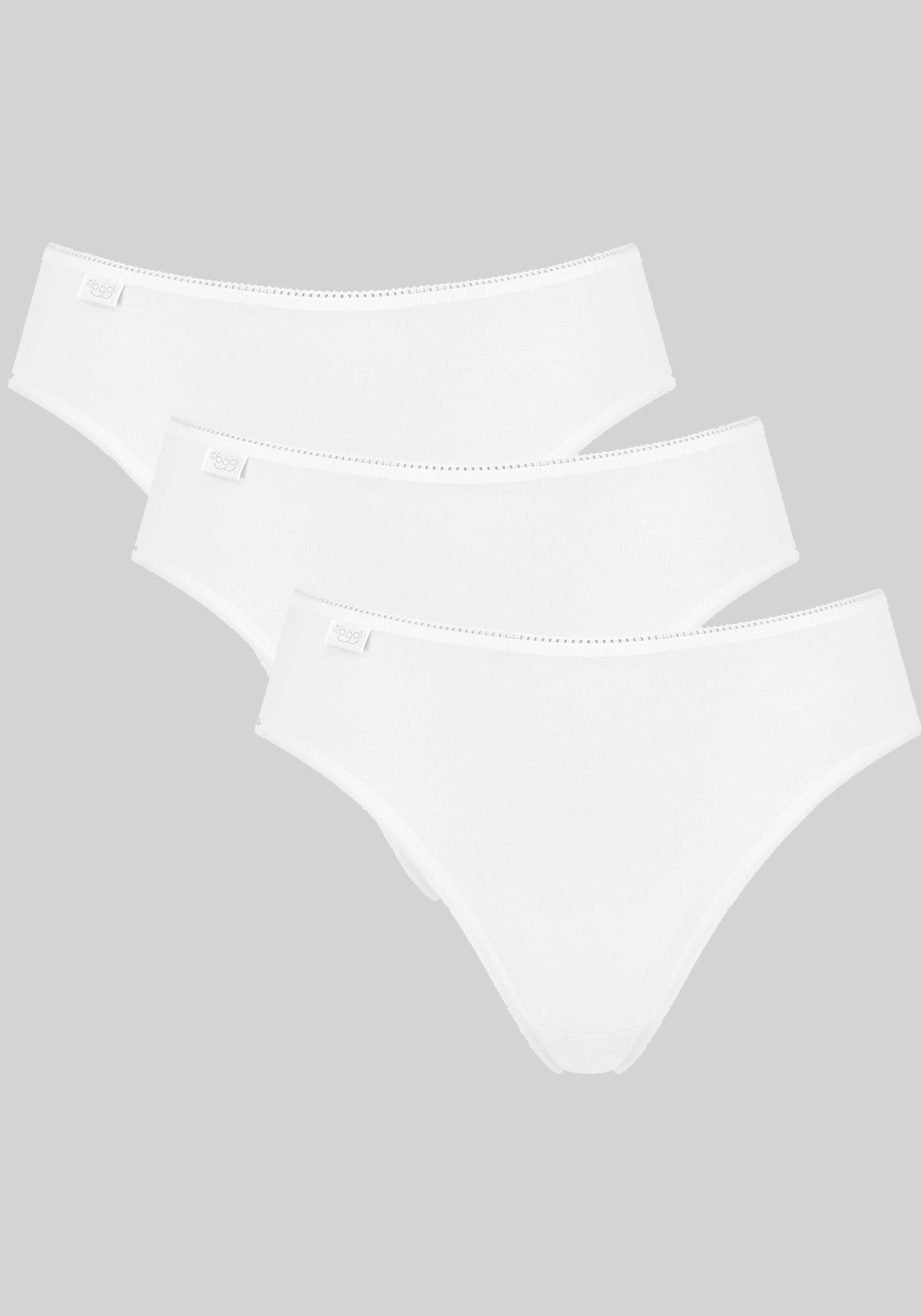 sloggi Taillenslip »24/7 Cotton« 3er Pack, elastischer Bund mit Spitze, flache Nähte, Baumwollmischung, weich