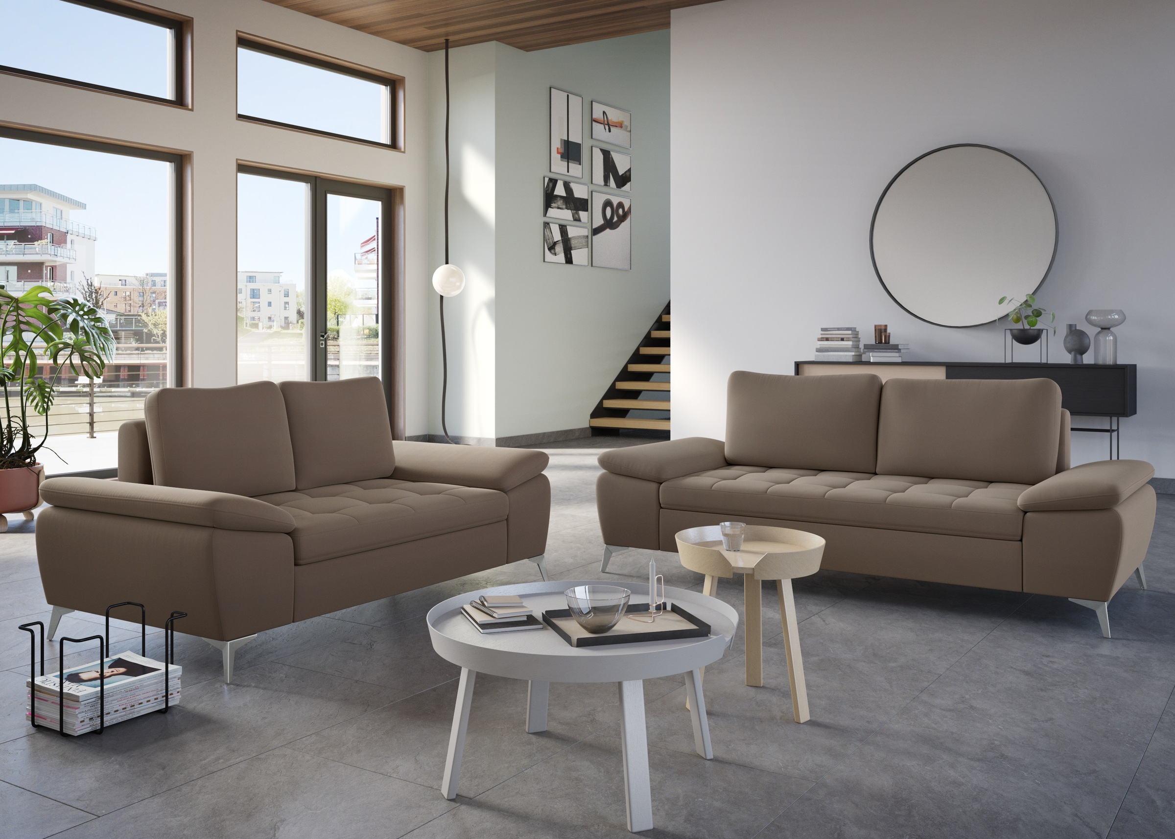 sit&more 2-Sitzer »Latigo«, mit hochwertigen Metallfüssen
