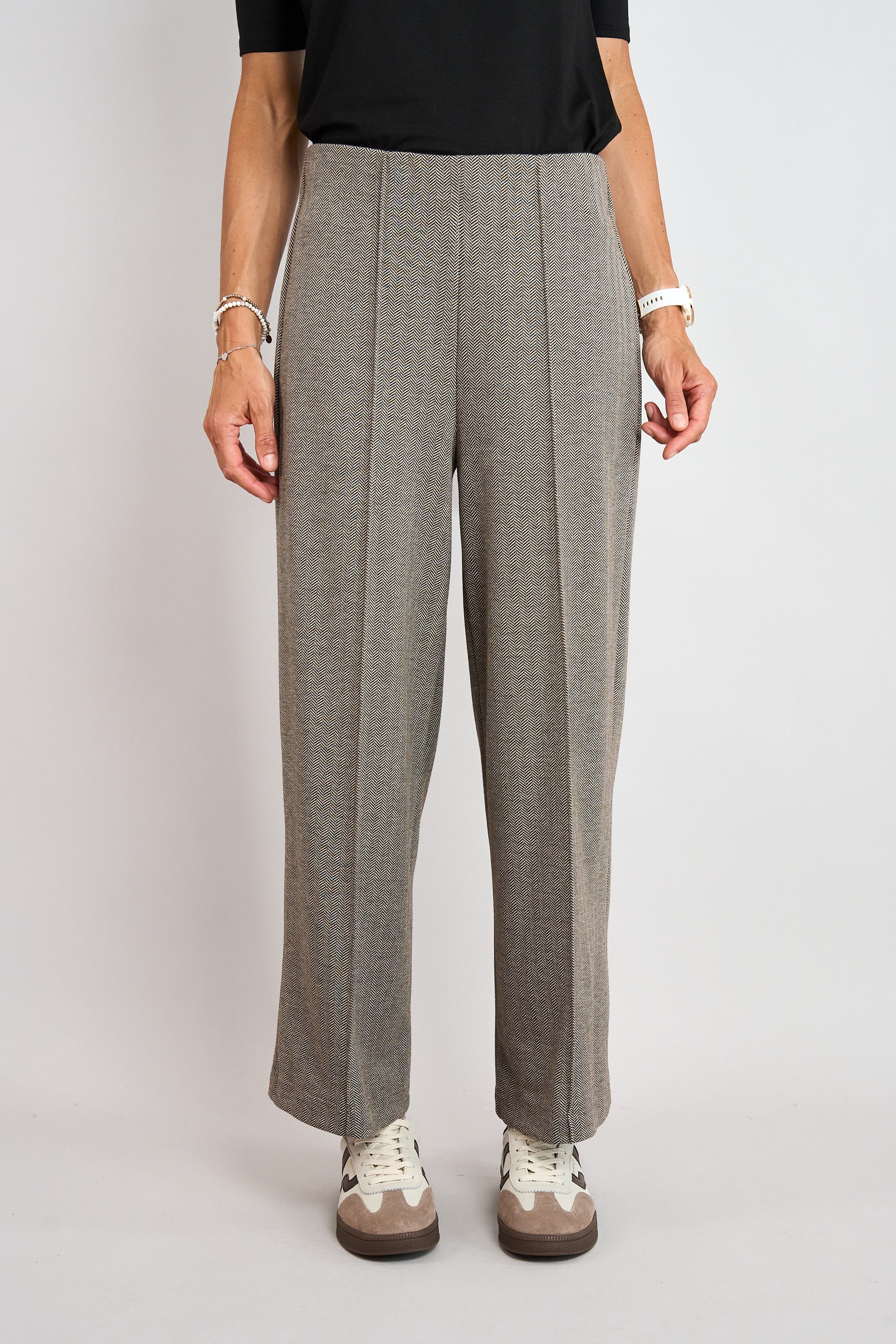 Image of Seidel Moden Stoffhose mit feinem Muster / Bundfalte / MADE IN GERMANY