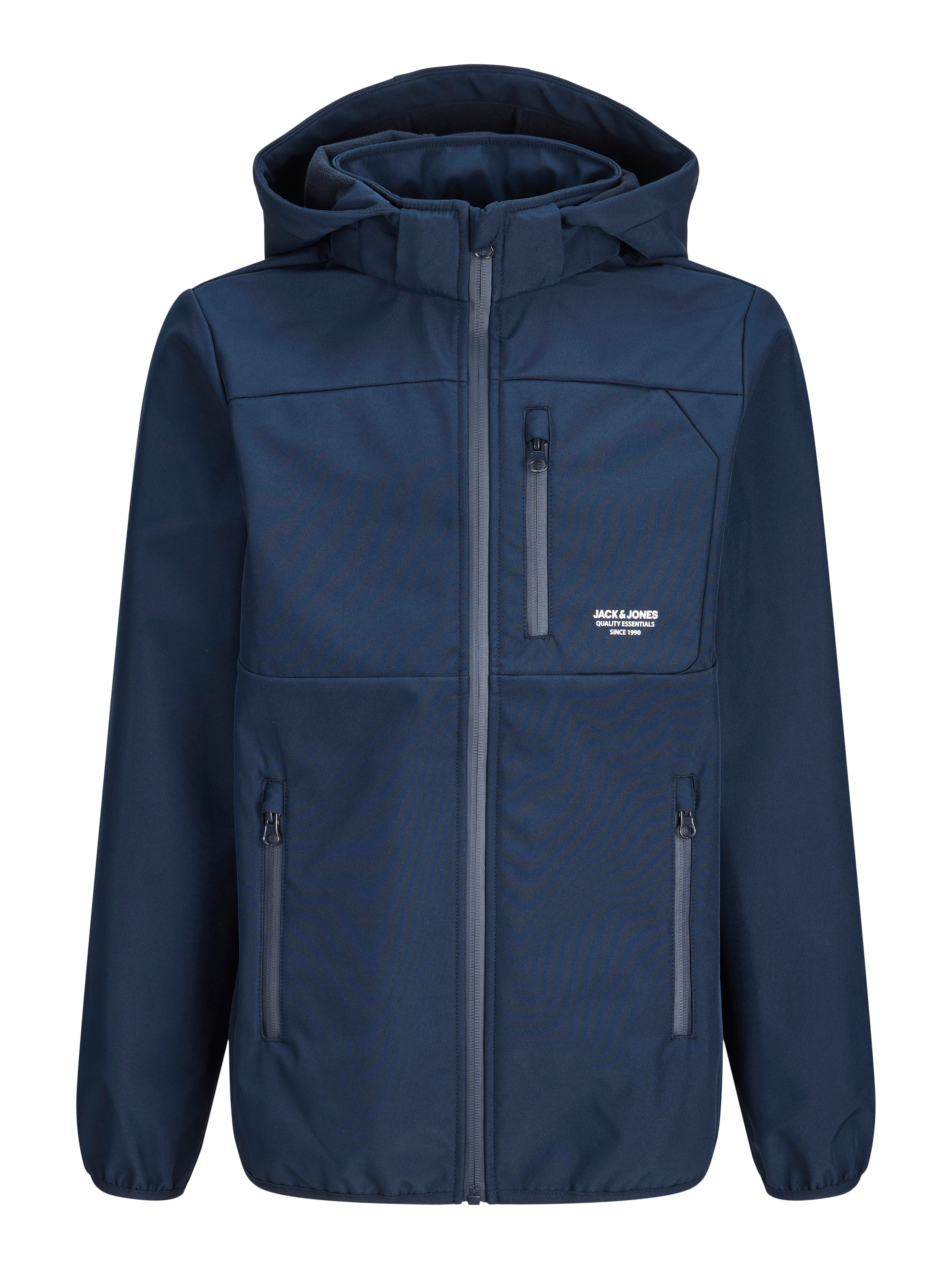 Jack & Jones Junior Veste softshell »JJTHEO wasserabweisend und pflegeleicht für Alltag« avec capuche Polyester, coupe régulière