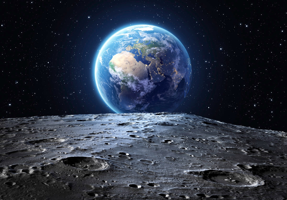 Fototapete »Erde vom Mond«