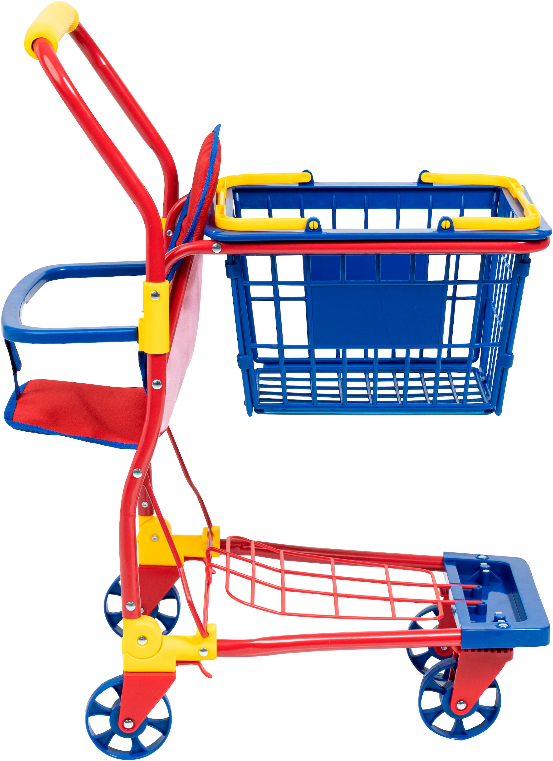 Bayer Spiel-Einkaufswagen mit lebensechten Spiellebensmitteln
