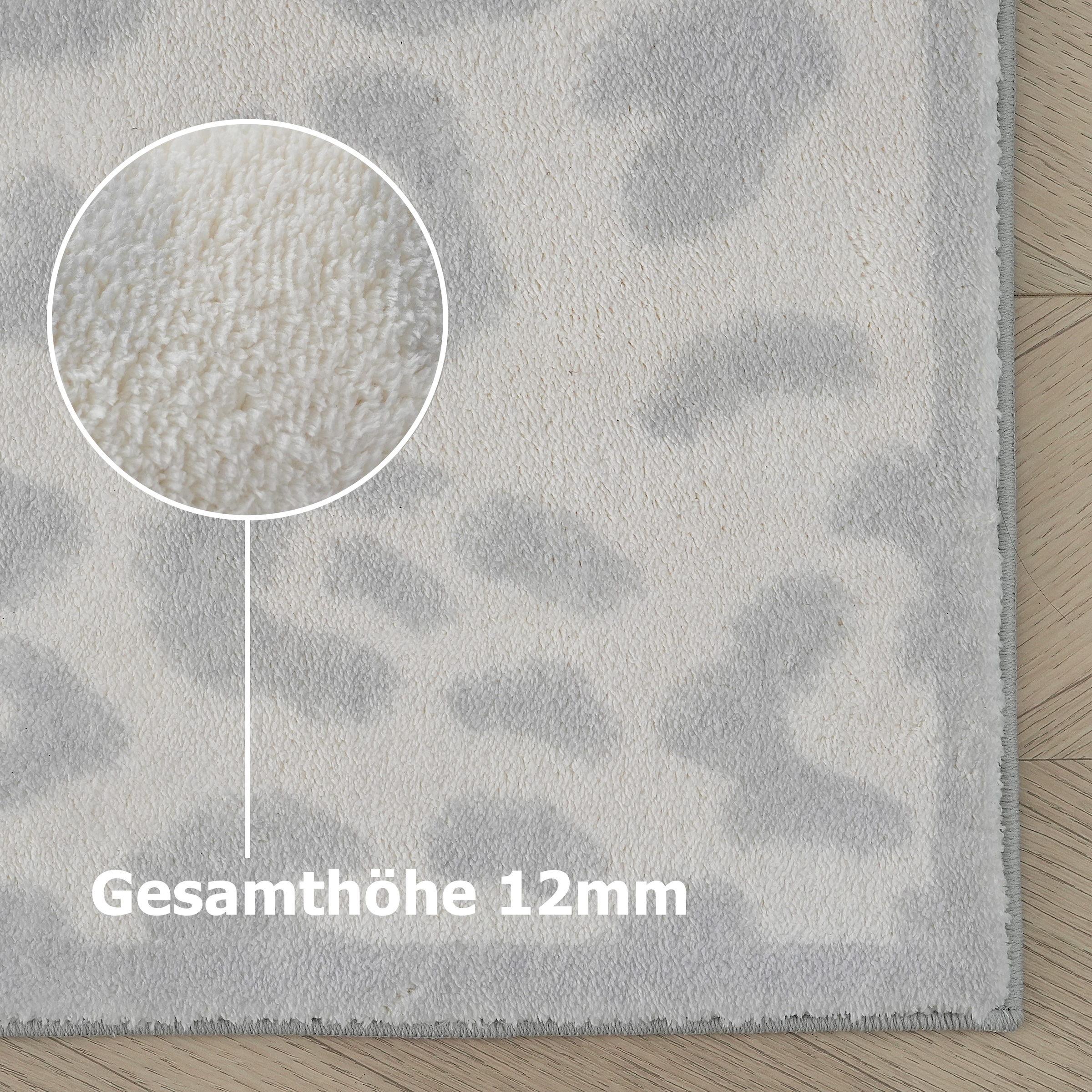 GOODproduct Teppich »Leo, mit trendigem Leopardenmuster, waschbar« rechteckig 12 mm Höhe kuschelig & weich, modern, Animal Print, Wohnzimmer, Schlafzimmer