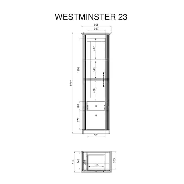 Home affaire Wohnwand »Westminster«, (Set, 4 St.), im romantischen  Landhausstil versandkostenfrei auf