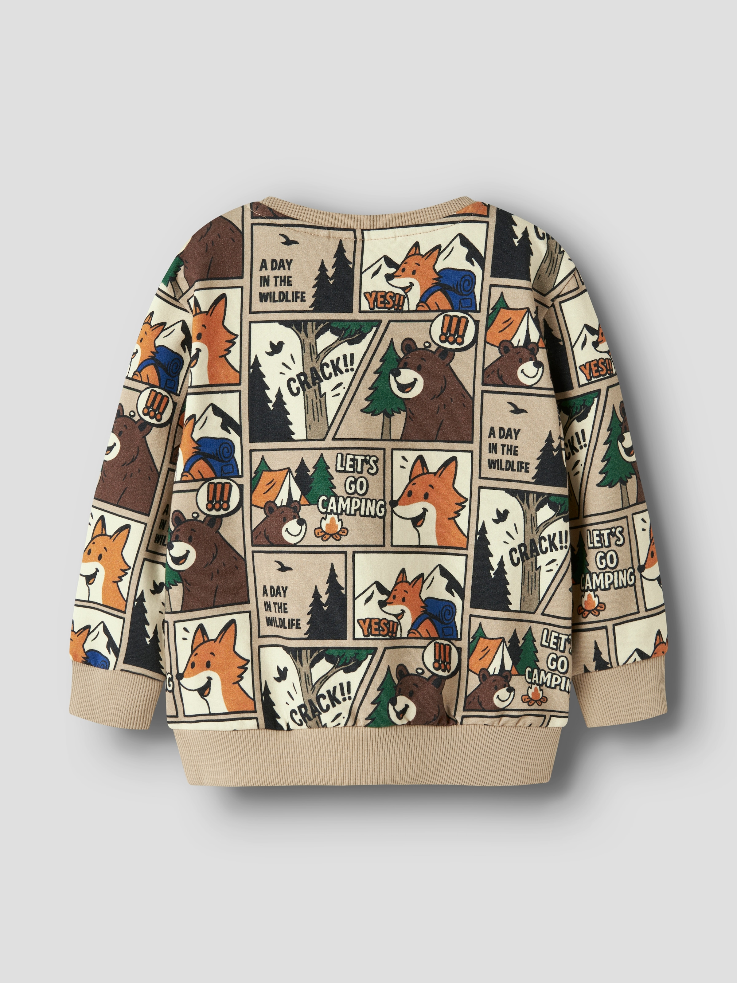 Name It Sweat-shirt »NMMOSWALDY LS NREG SWEAT BRU BOX«, Baumwollmischung, regular fit, Comic Print
