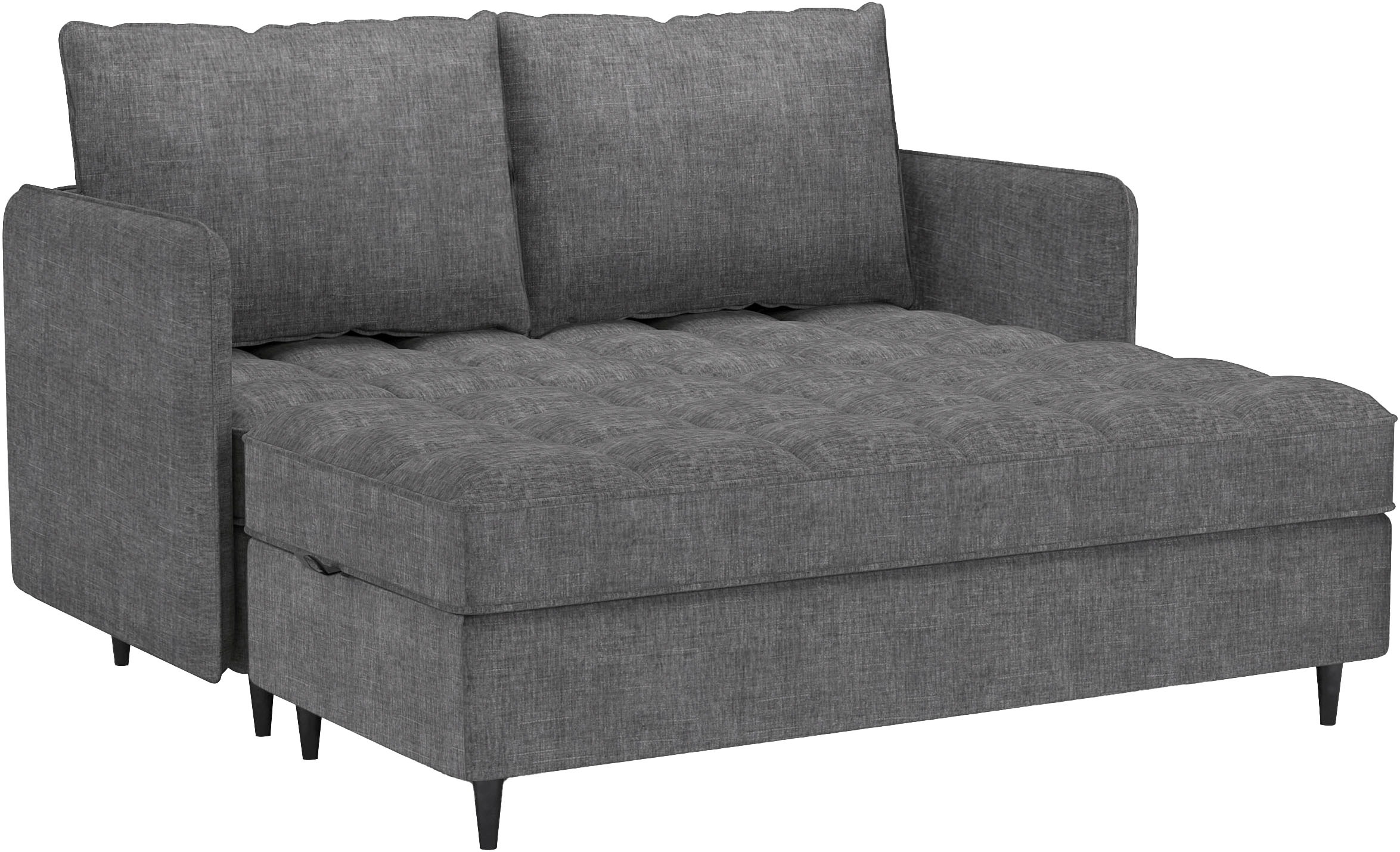 Dorel Home Ecksofa »LINDHUS, L-Form, 4 verschiedene Stellvarianten, Lounge-Sofa,«, Wohnlandschaft, mit Recamiere, grosser Bettkasten, Cord, Chenille