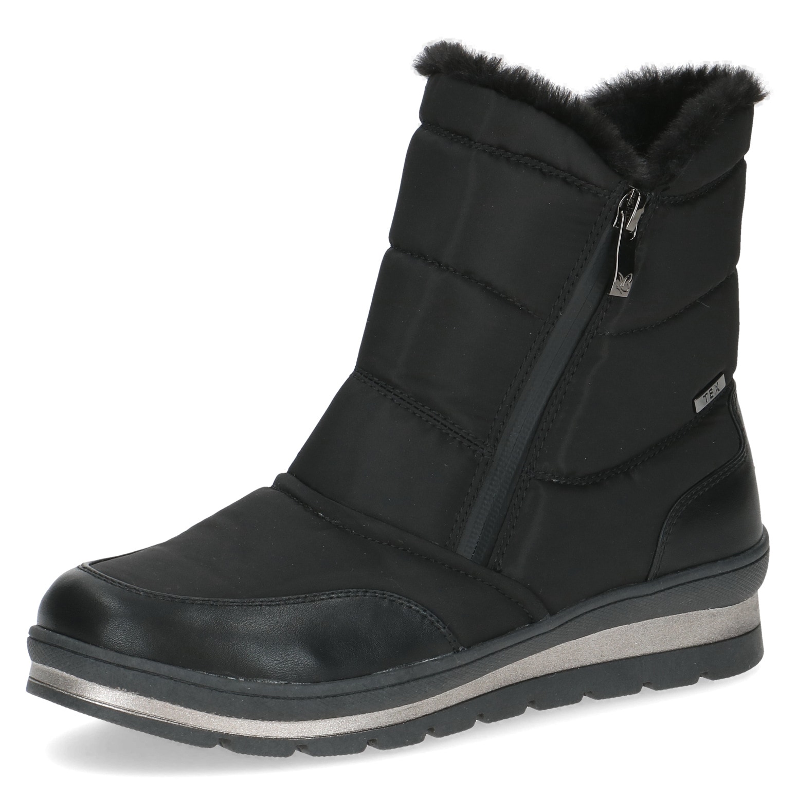 Image of Caprice Winterboots, Keilabsatz, Outdoorboots, Stiefelette mit zwei Reissverschlüssen