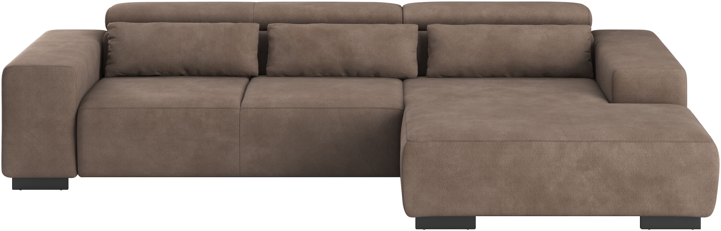 COTTA Ecksofa »Side L-Form, mit Kopfteilverstellung & 3 Nierenkissen«, optional motorische Sitztiefenverstellung
