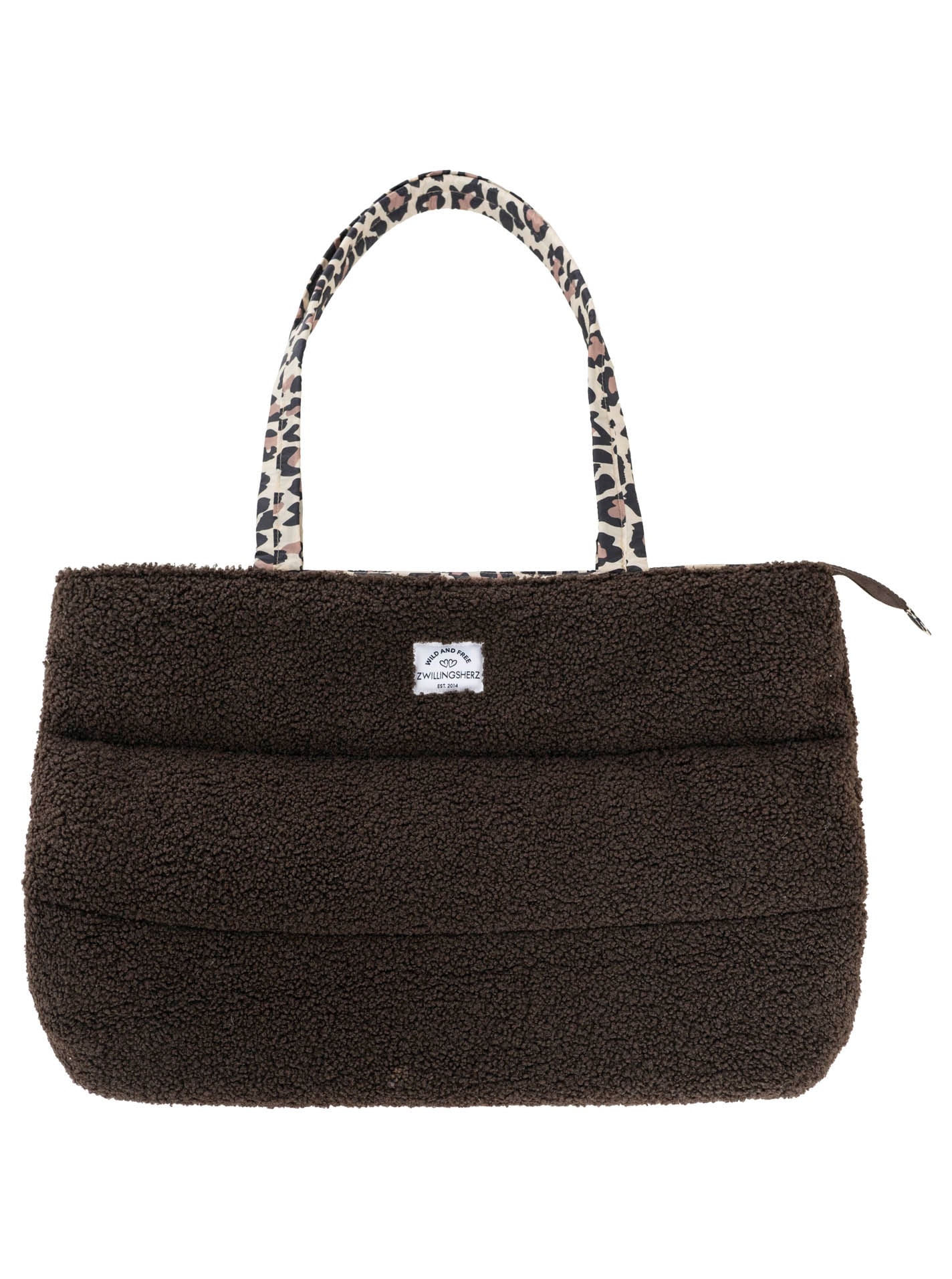Image of Zwillingsherz Shopper ""Teddy Leo Classic"" Teddy-Material, Leo Henkel und Innenfutter, geräumig